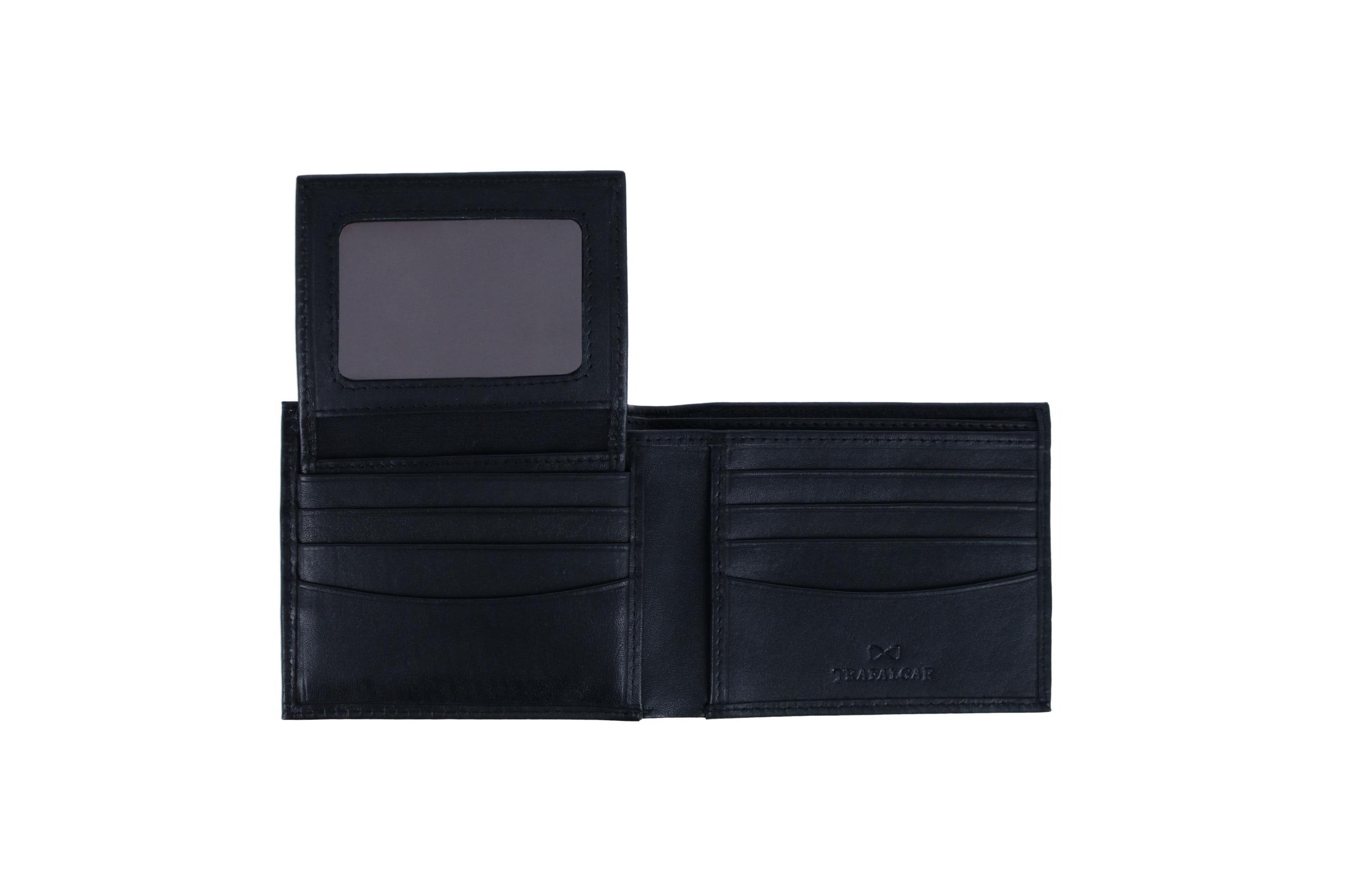 Orion Leather 8-Slot Bi-Fold Wallet with Removable ID Card Case
