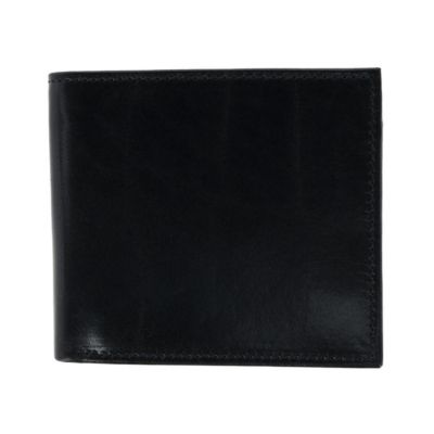 Trafalgar Men's Cabot Cortina Bi-Fold Leather Wallet, Black