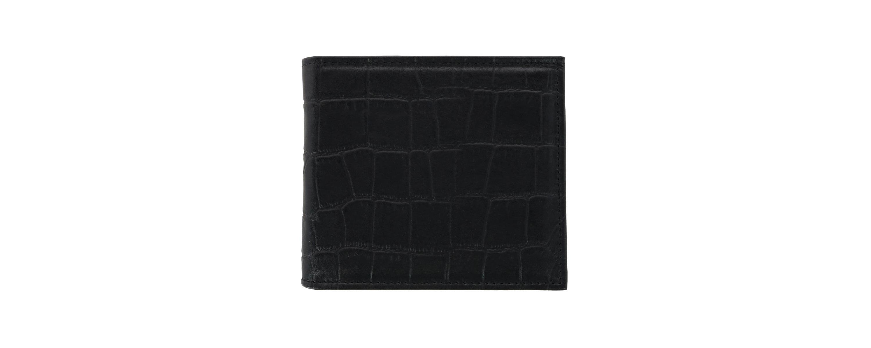 Esteban Croco Embossed Leather 8 Slot Bi-Fold Wallet