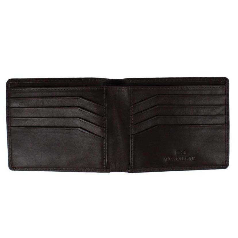 Lazzaro Lattice Weave Leather Bi-Fold Wallet