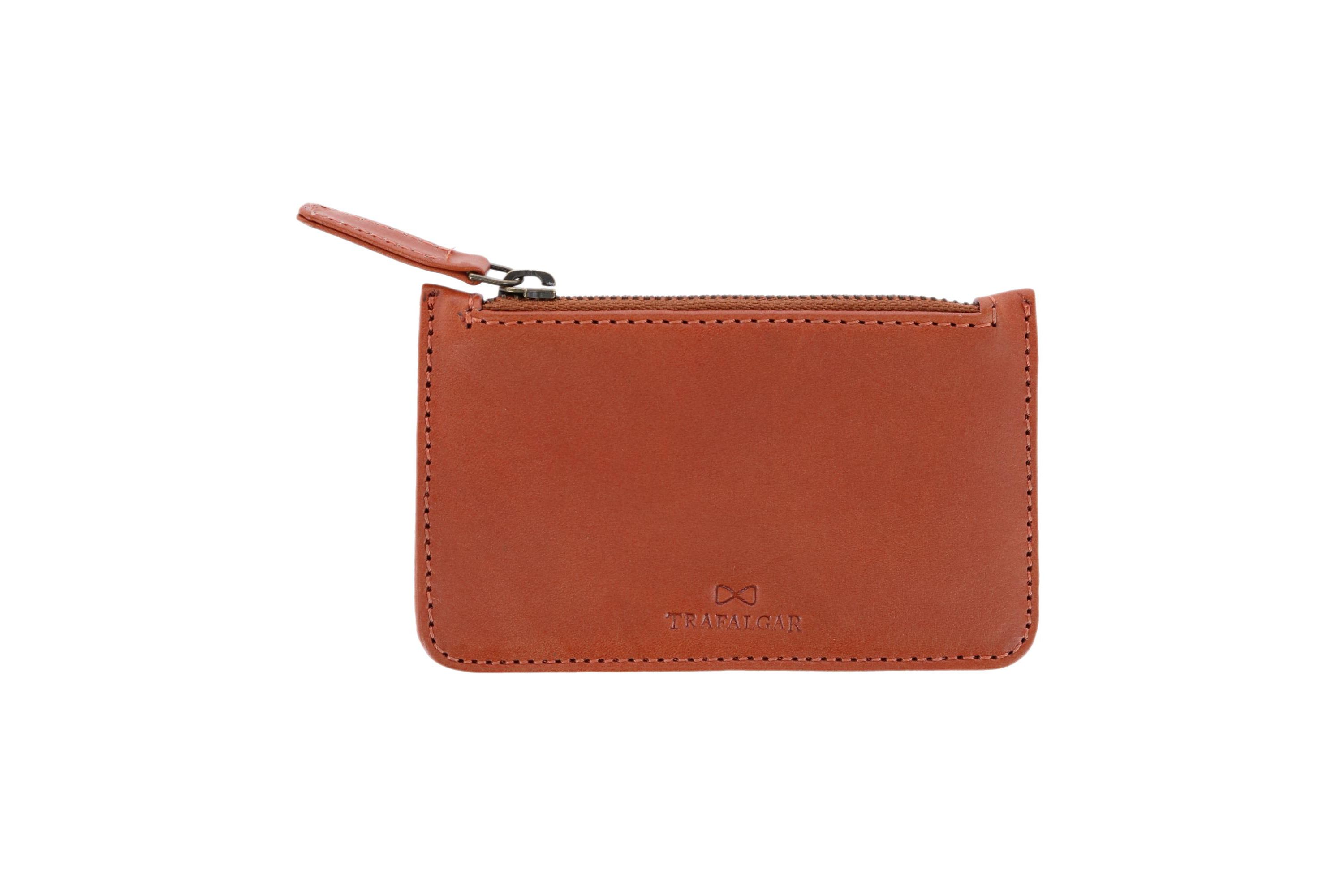 Sergio Front Pocket Leather Zipper Pouch