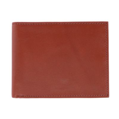 Trafalgar Men's Sergio Genuine Leather RFID Bi-Fold Passcase Wallet, Tan