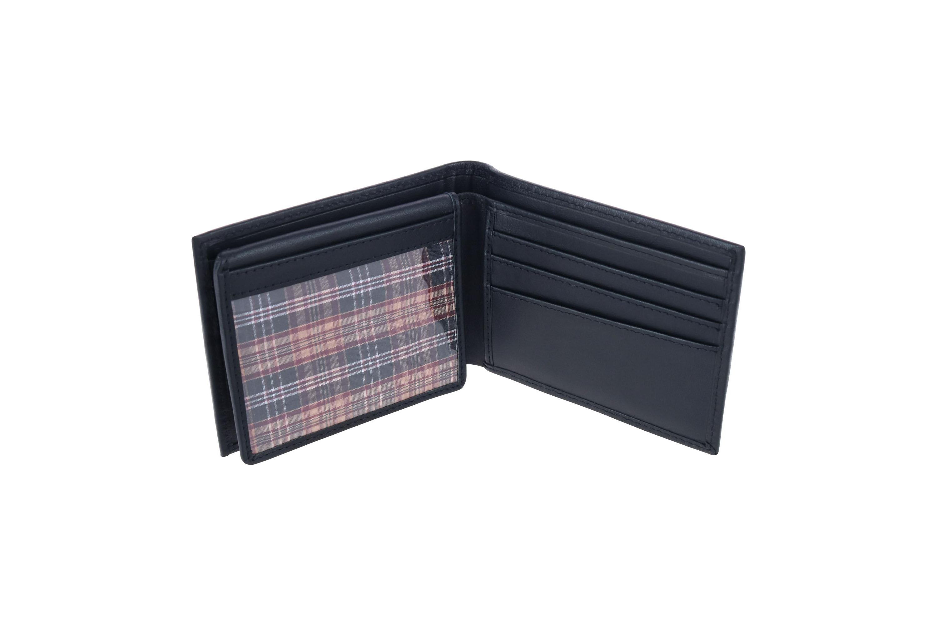 Sergio Genuine Leather RFID Bi-Fold Passcase Wallet