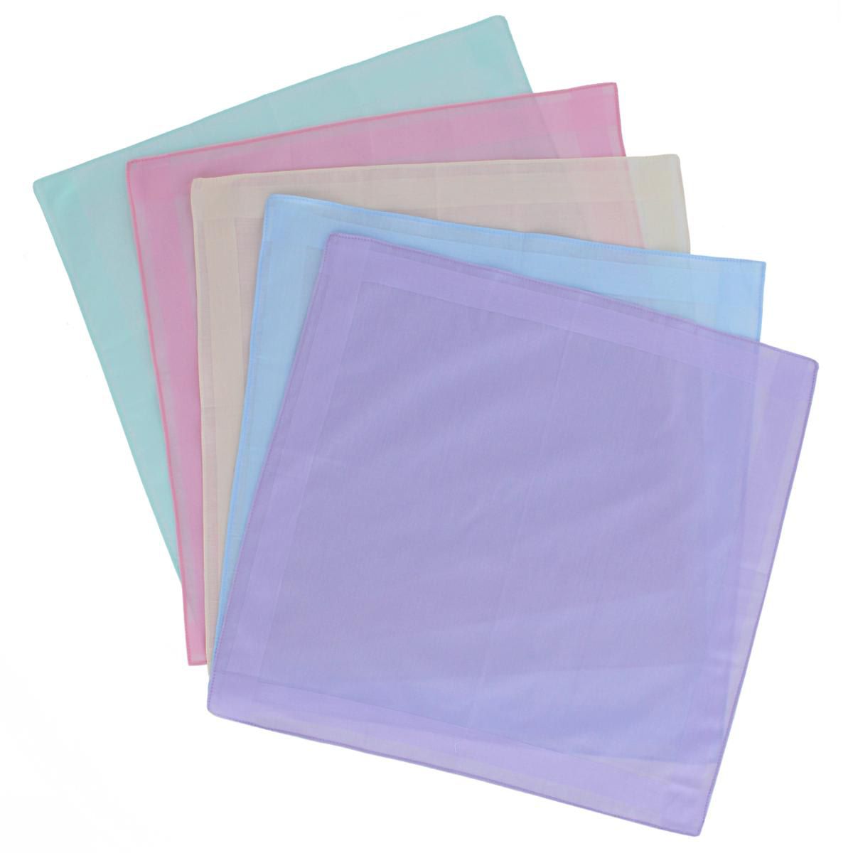 Zayn Brilliant Multiple Colored 16x16 Cotton Handkerchiefs (Pack of 5)