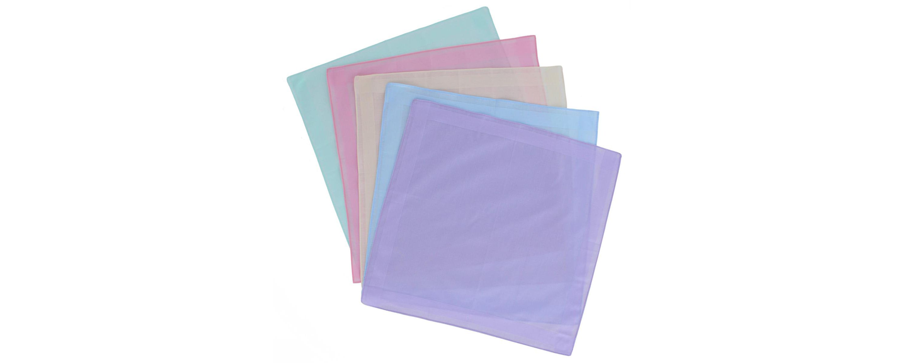 Zayn Brilliant Multiple Colored 16x16 Cotton Handkerchiefs (Pack of 5)