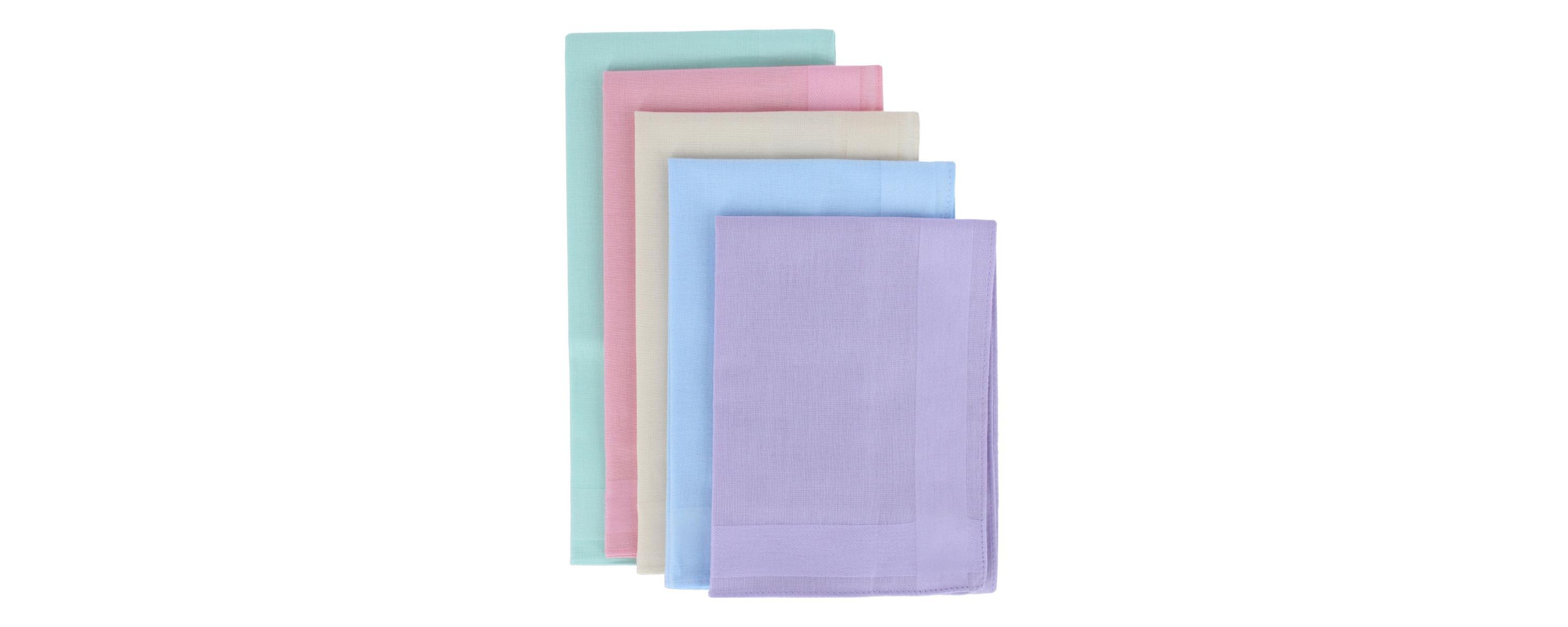 Zayn Brilliant Multiple Colored 16x16 Cotton Handkerchiefs (Pack of 5)