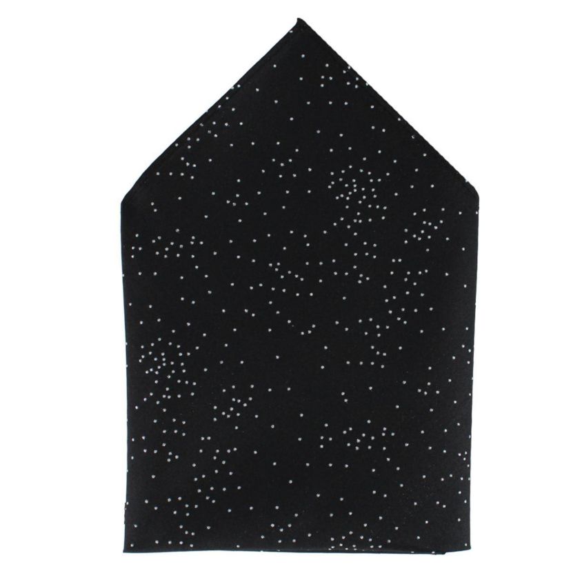 Mystere Metallic Star Light 12 x 12 Silk Pocket Square