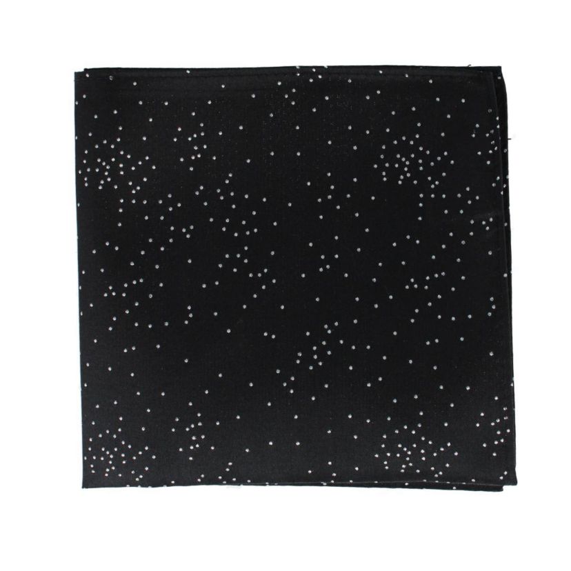 Mystere Metallic Star Light 12 x 12 Silk Pocket Square