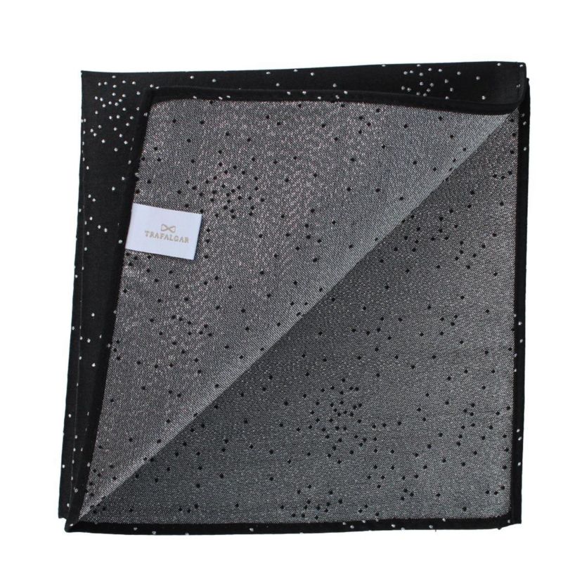 Mystere Metallic Star Light 12 x 12 Silk Pocket Square