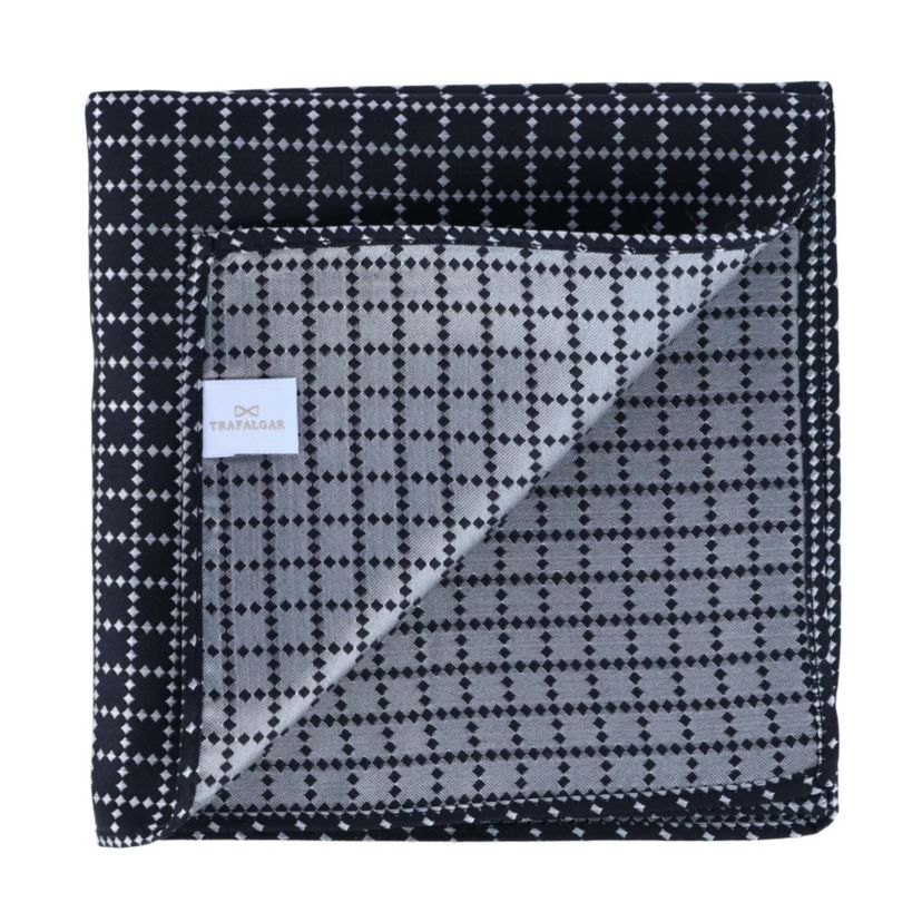 Rowan Geometric Pattern 12x12 Silk Pocket Square