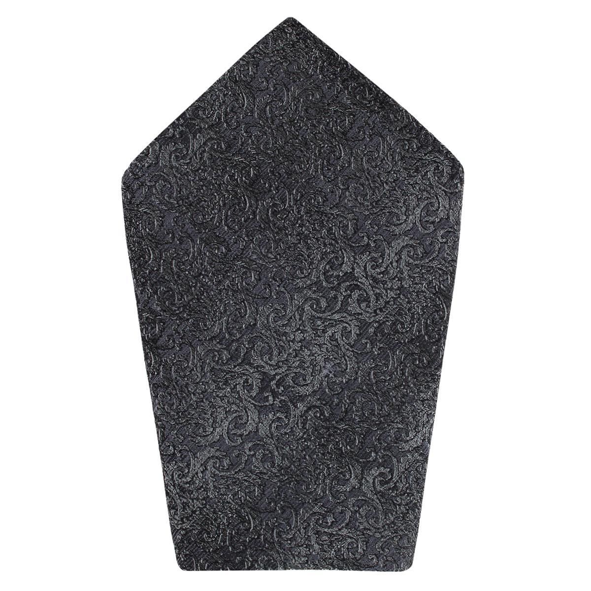 Esteban Scrolling Vines Tone on Tone Patterned Silk 12x12 Pocket Square