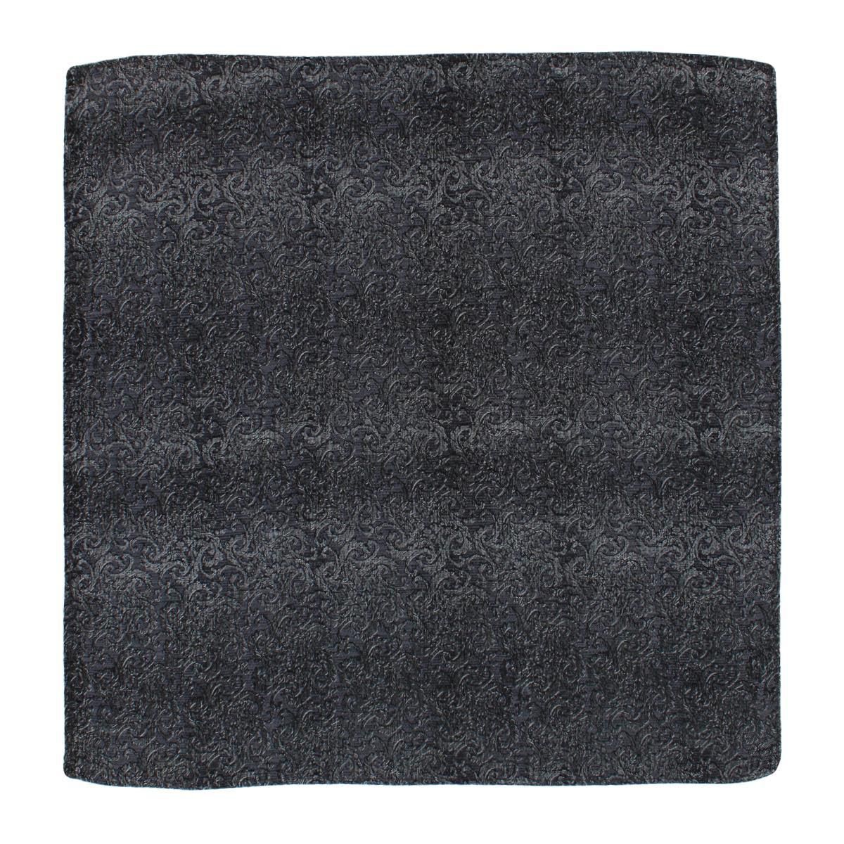 Esteban Scrolling Vines Tone on Tone Patterned Silk 12x12 Pocket Square