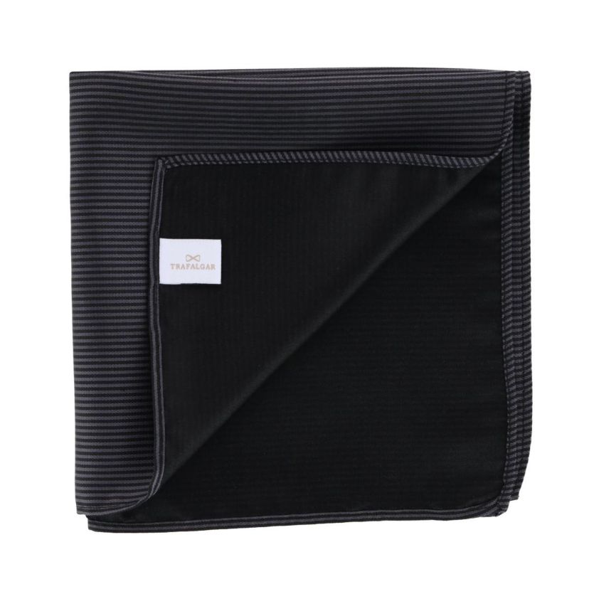 Leyton Diagonal Lined Tone on Tone Silk 12 x 12 Pocket Square