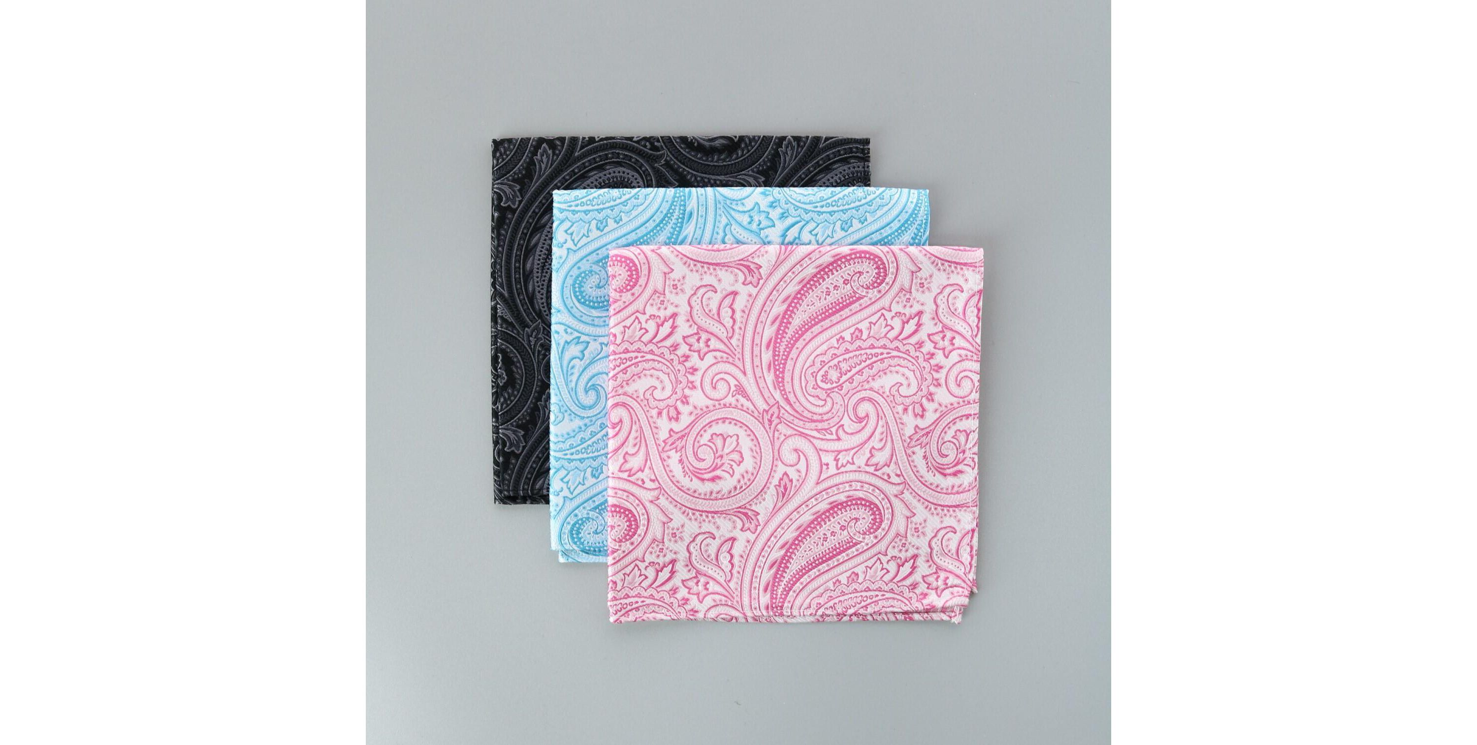 Sobee Paisley Silk Pocket Square