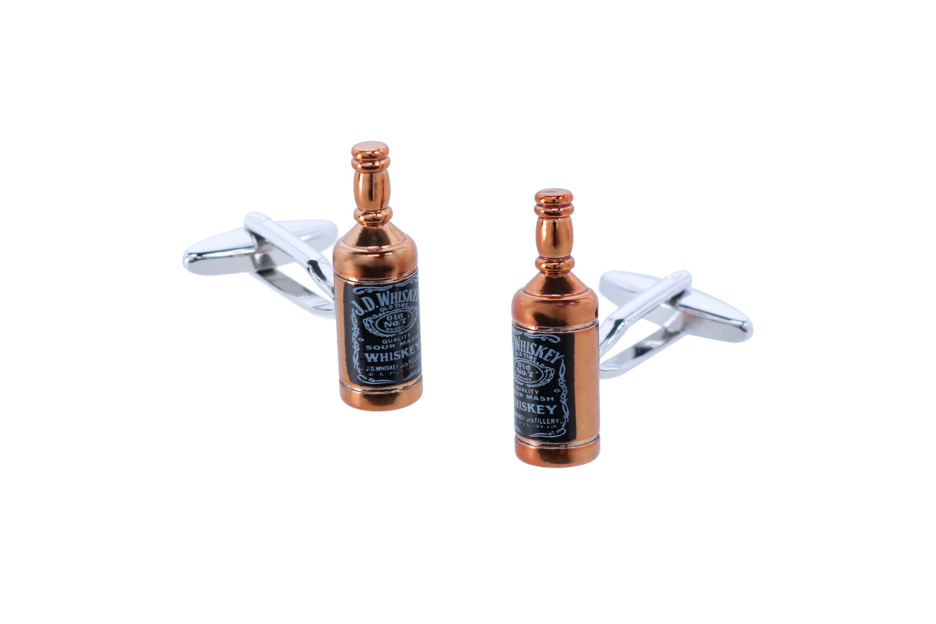 Cheers Whiskey Bottle Novelty Cufflinks
