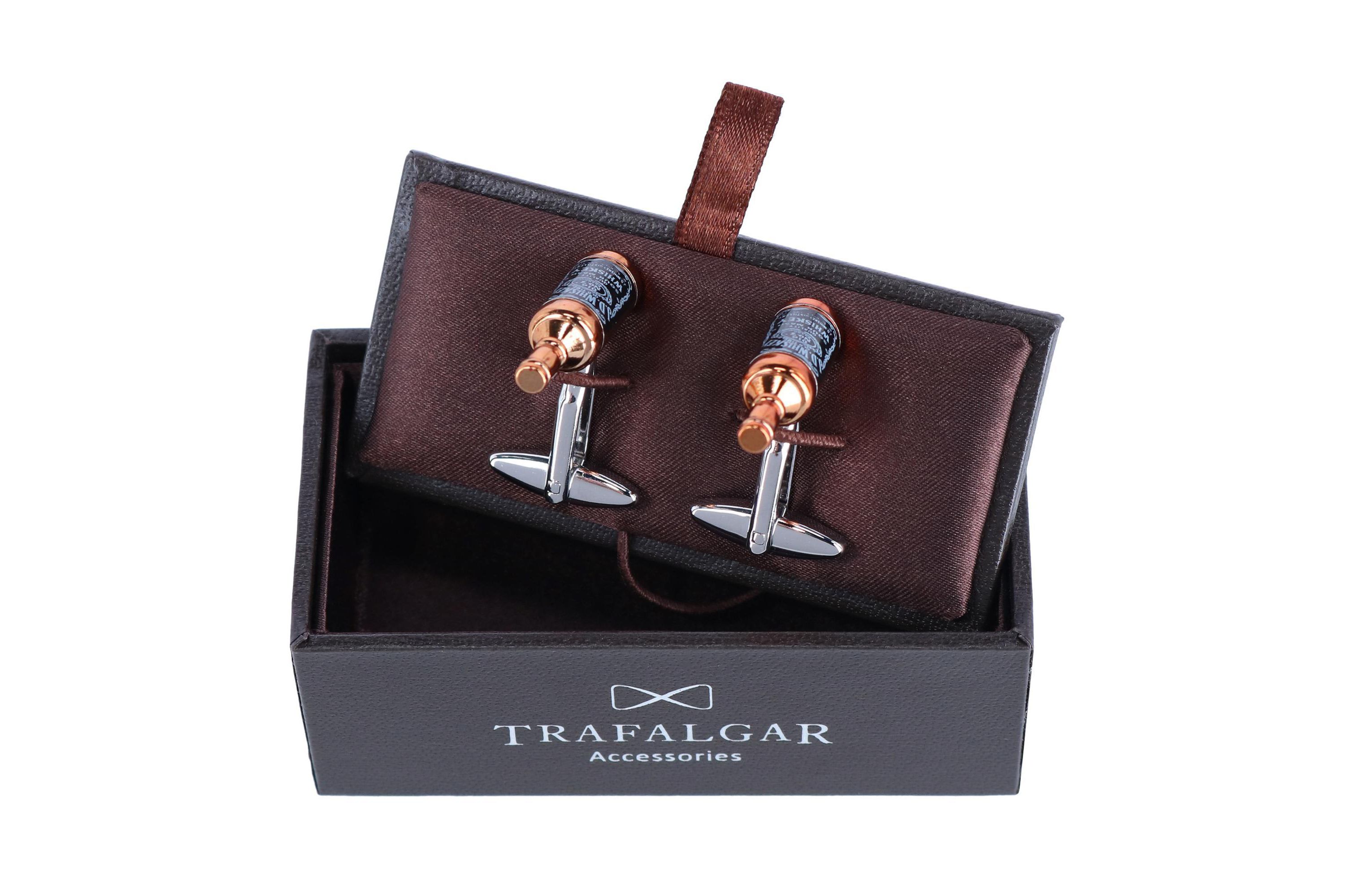 Cheers Whiskey Bottle Novelty Cufflinks