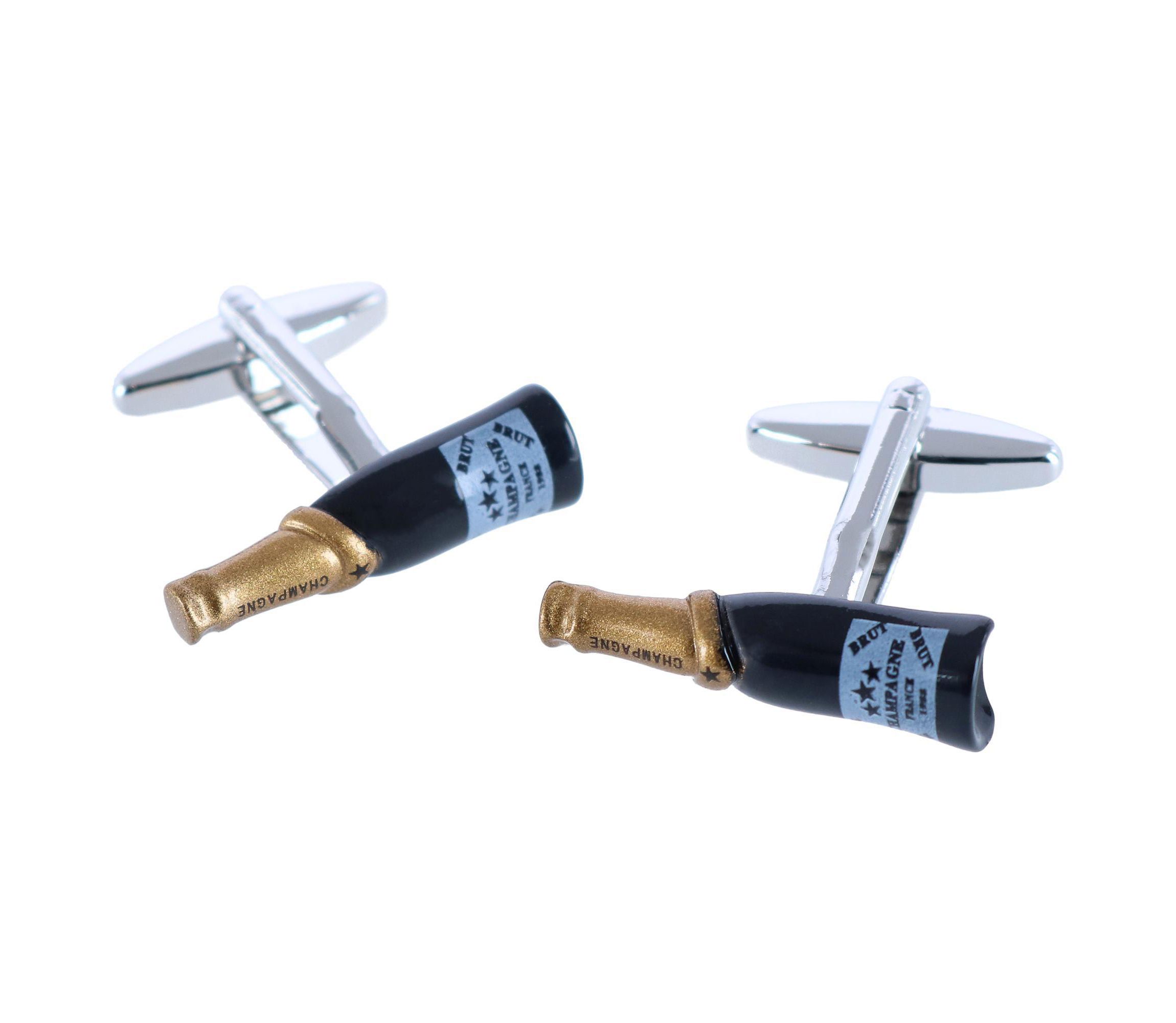 Celebrate Champagne Bottle Novelty Cufflinks