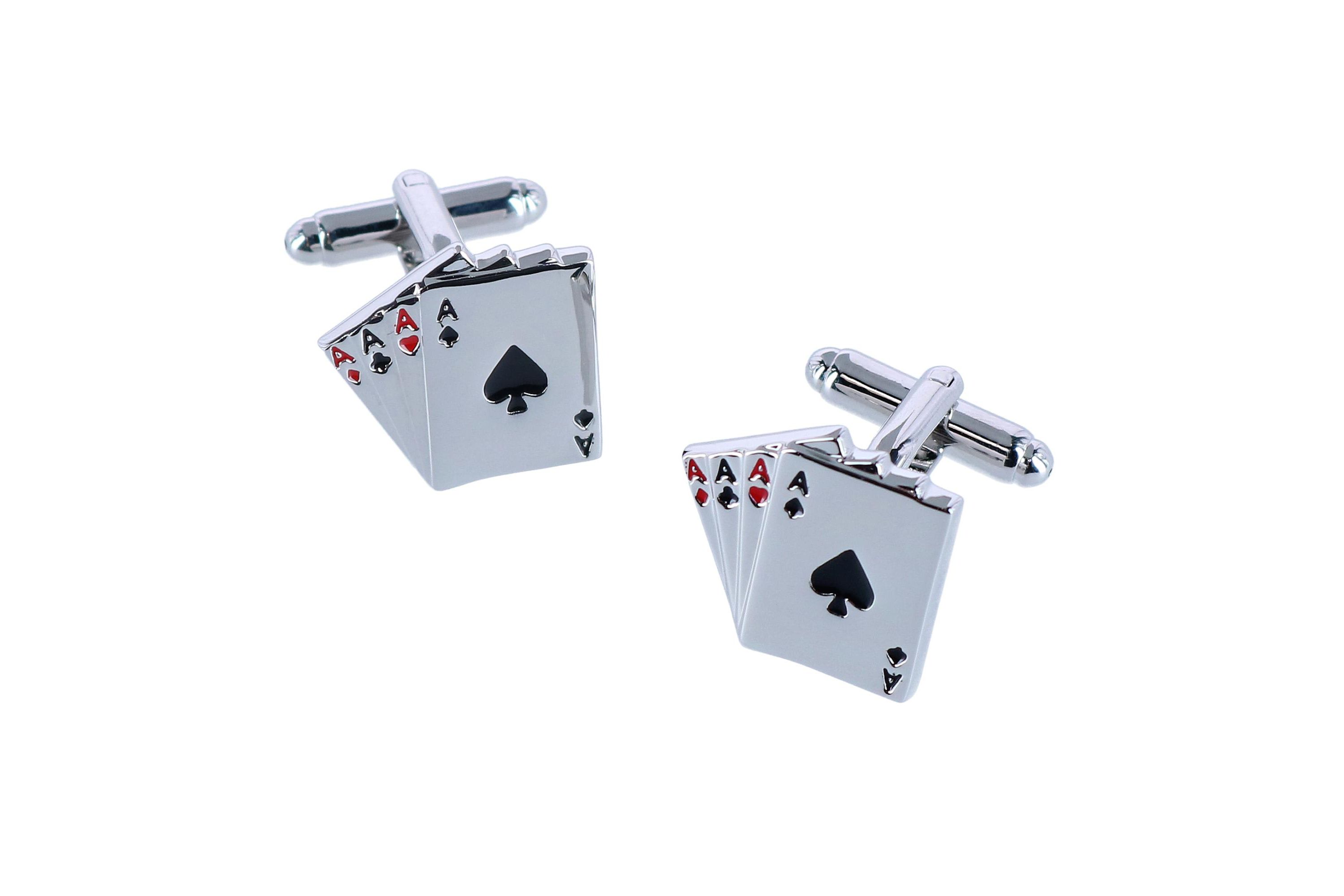 Four Of A Kind Novelty Card Game Cufflinks (1 Pair)