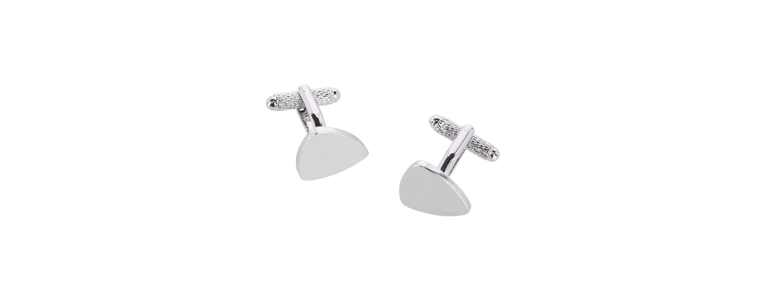 Stefano Shield Brass Engravable Cufflinks