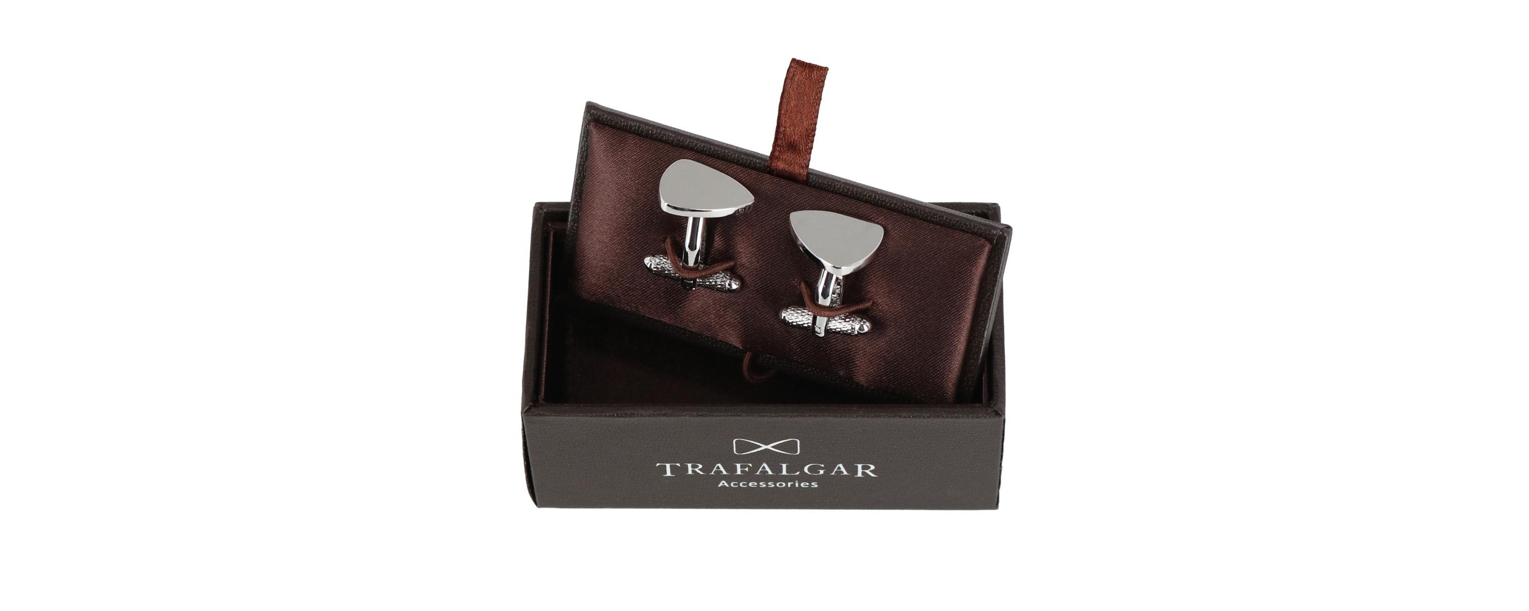 Stefano Shield Brass Engravable Cufflinks