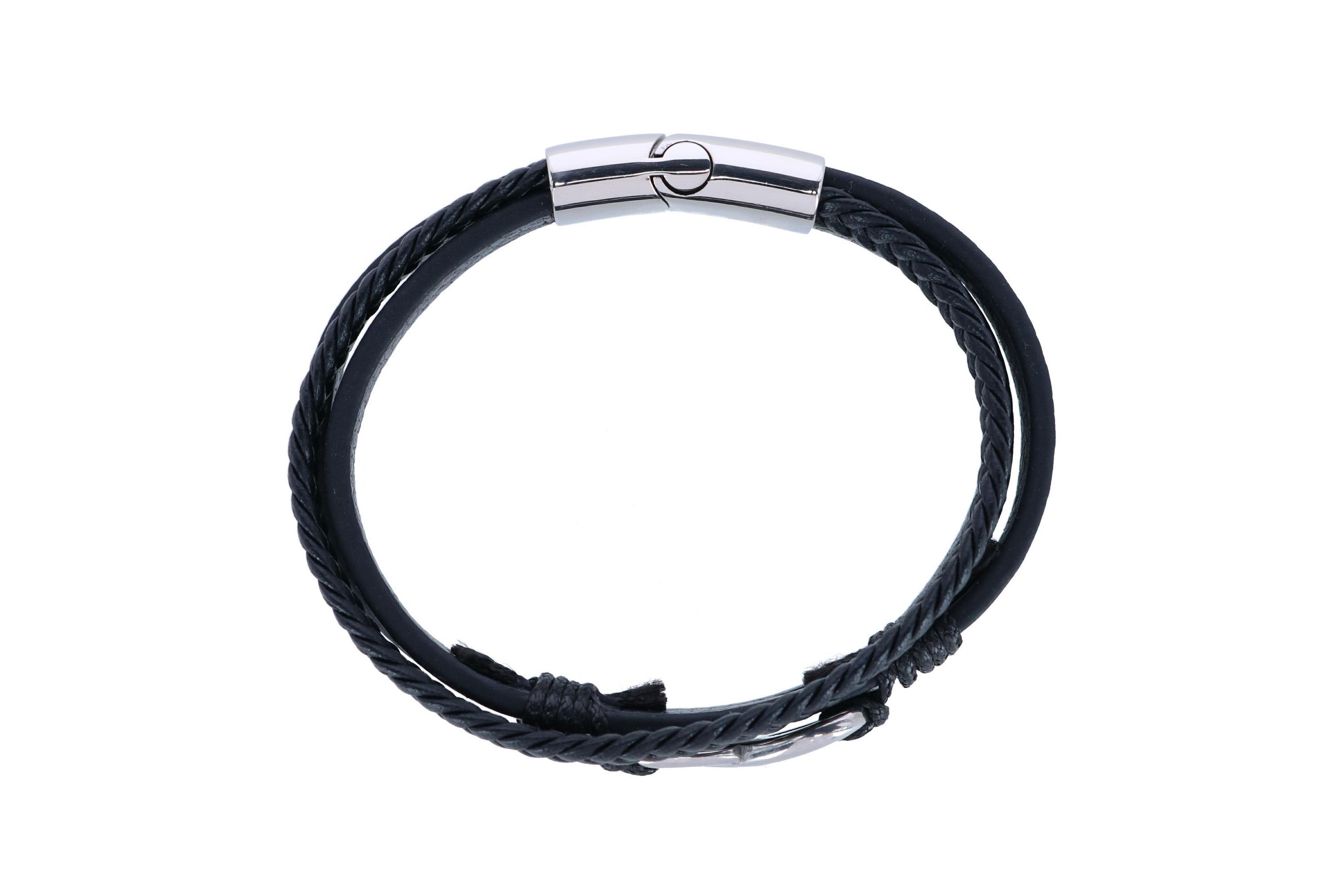 Infinity Triple Band Secure Clasp Leather Bracelet