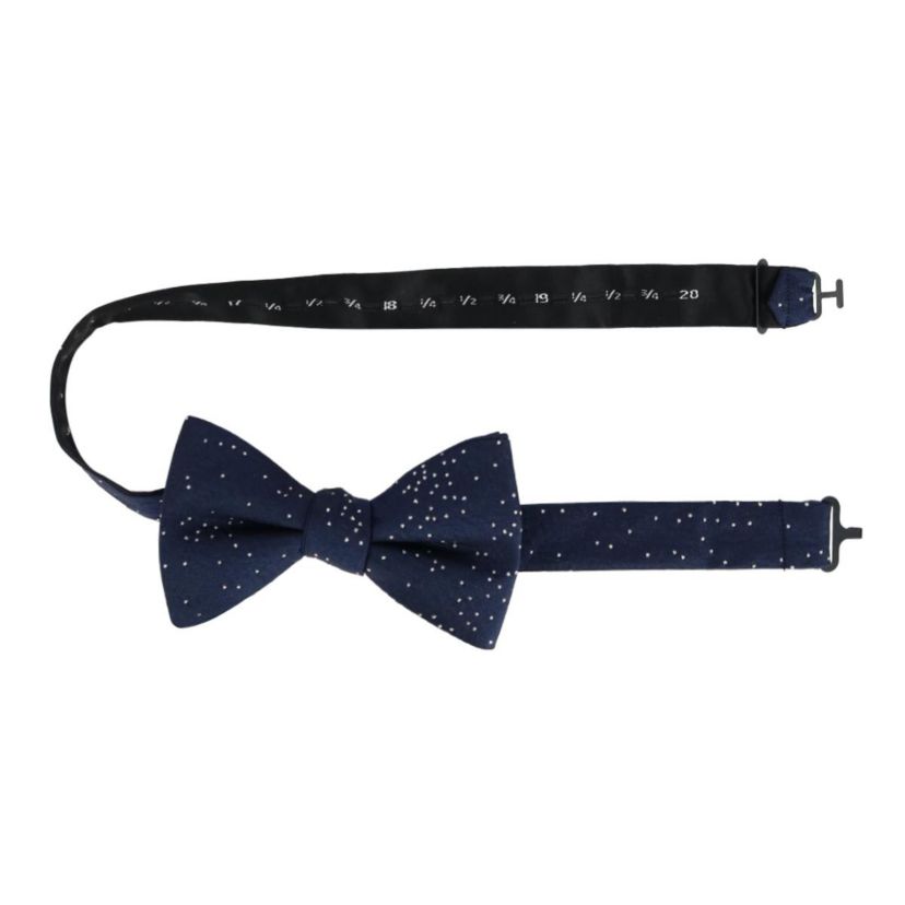 Mystere Metallic Polka Dot Silk Bow Tie
