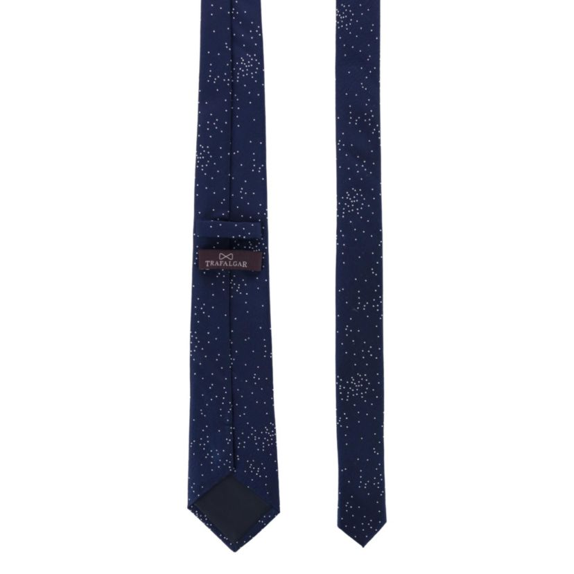 Mystere Metallic Polka Dot Silk Necktie