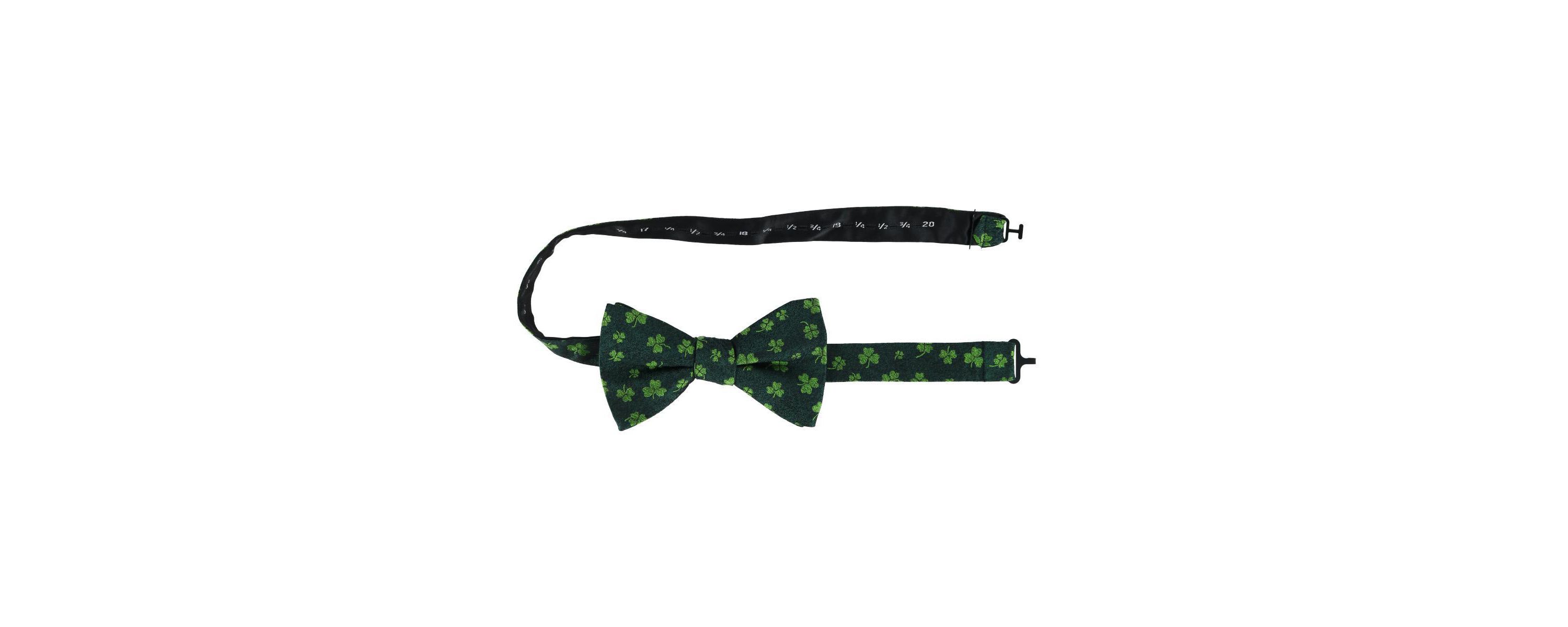 Green Shamrock Novelty Silk Bow Tie