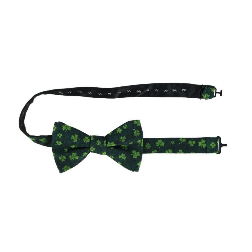 Green Shamrock Novelty Silk Bow Tie