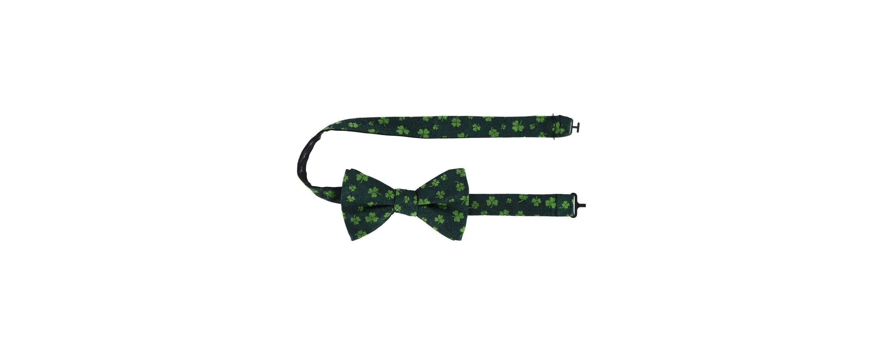 Green Shamrock Novelty Silk Bow Tie
