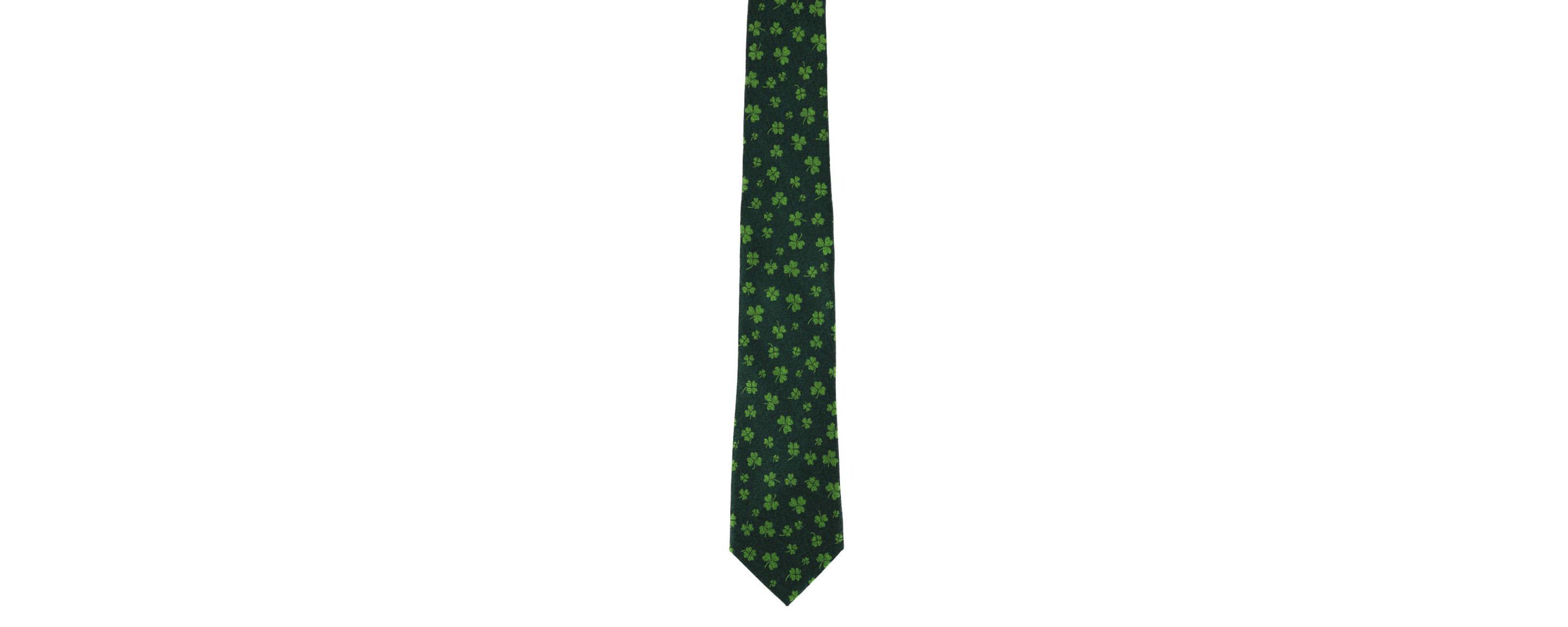 Green Shamrock Novelty Silk Necktie