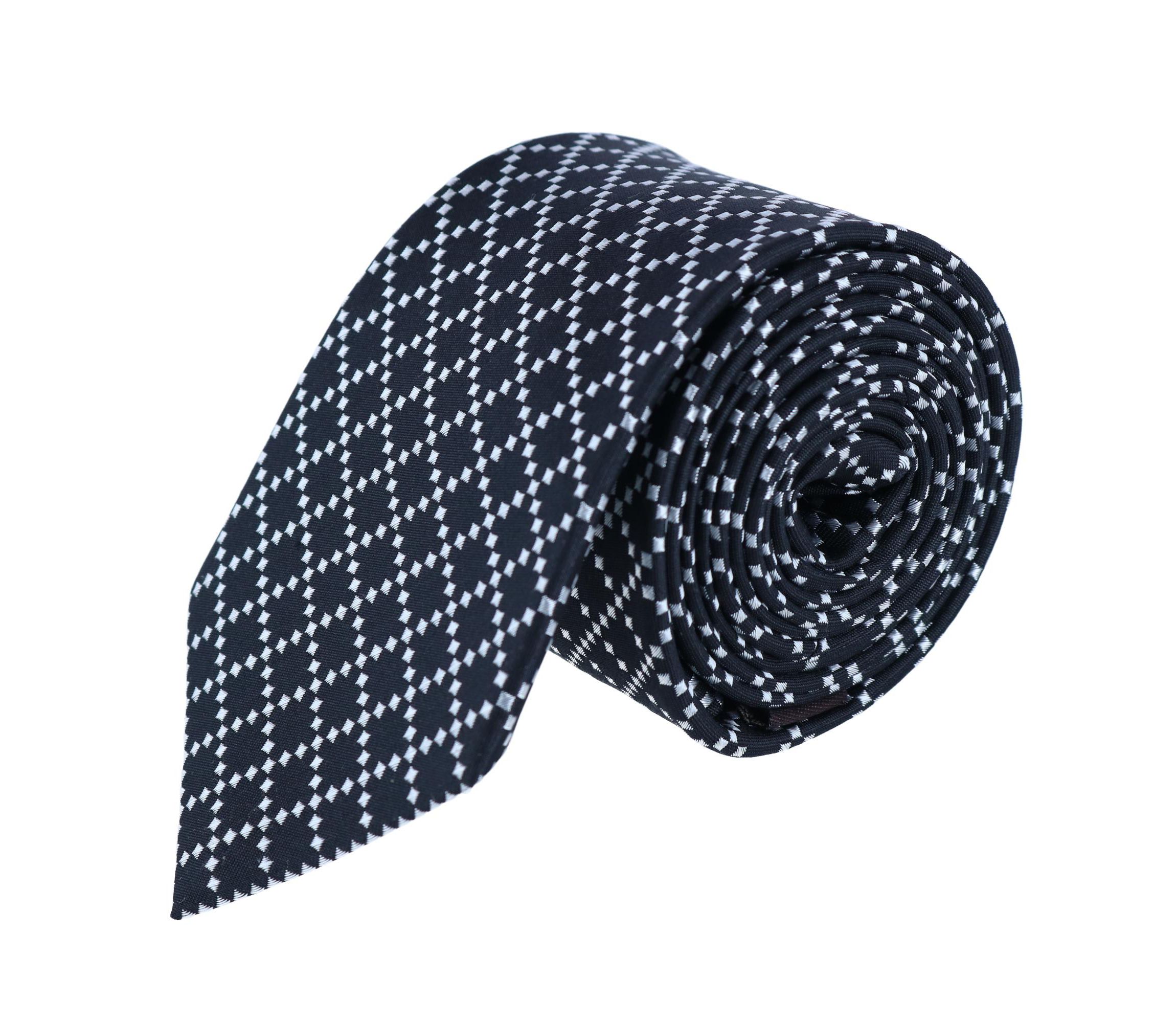 Rowan Geometric Pattern Silk Necktie
