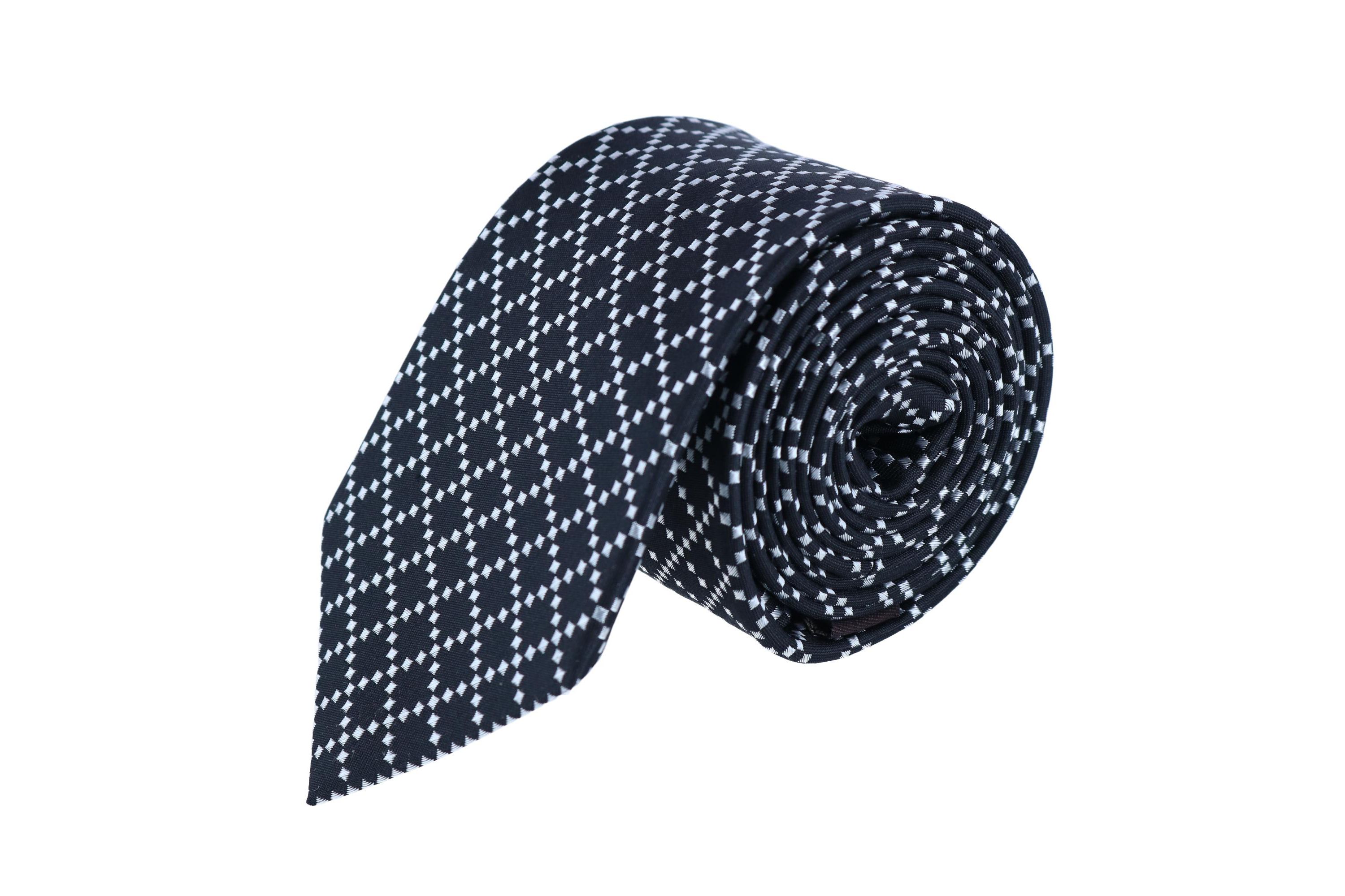 Rowan Geometric Pattern Silk Necktie
