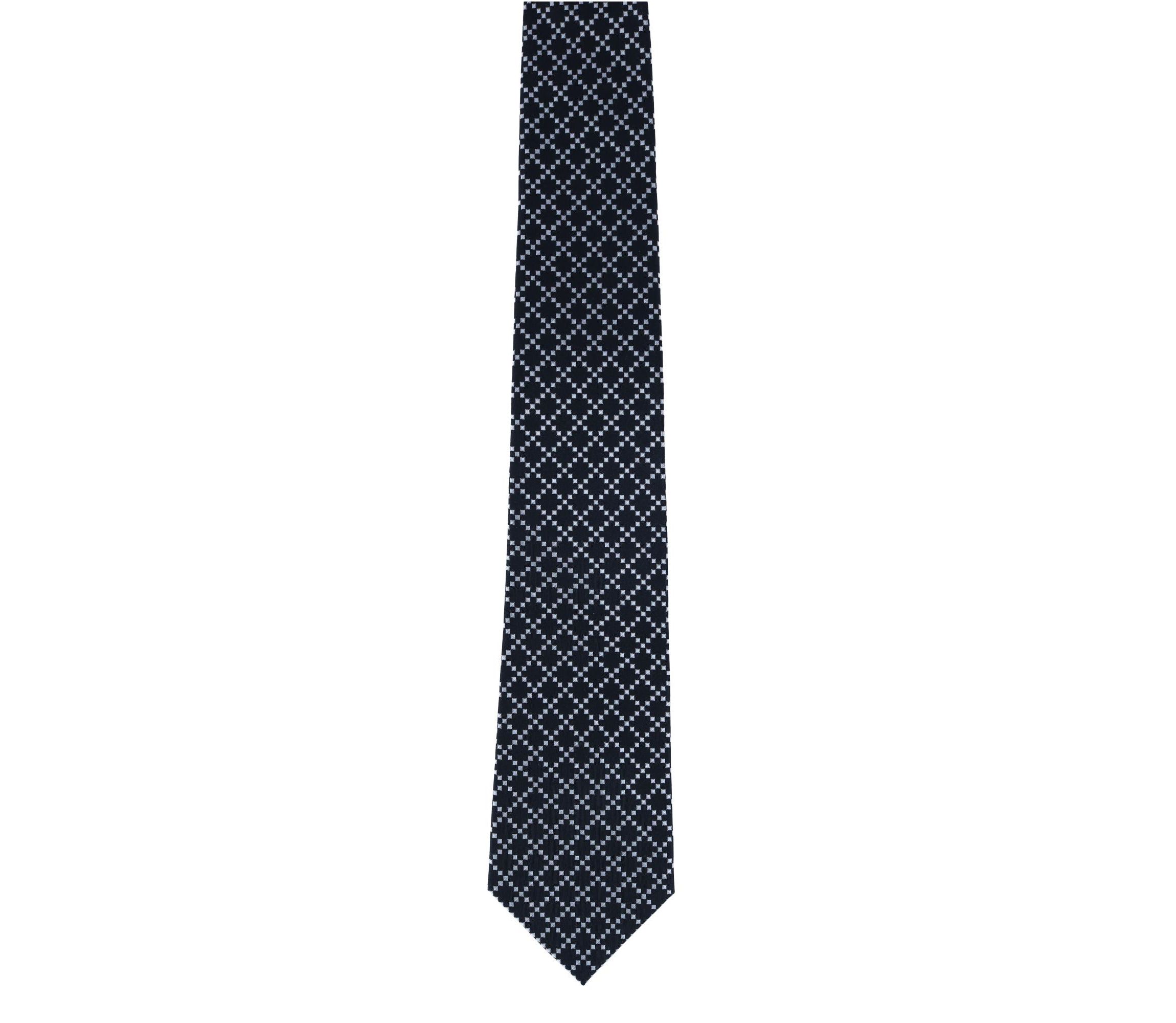 Rowan Geometric Pattern Silk Necktie