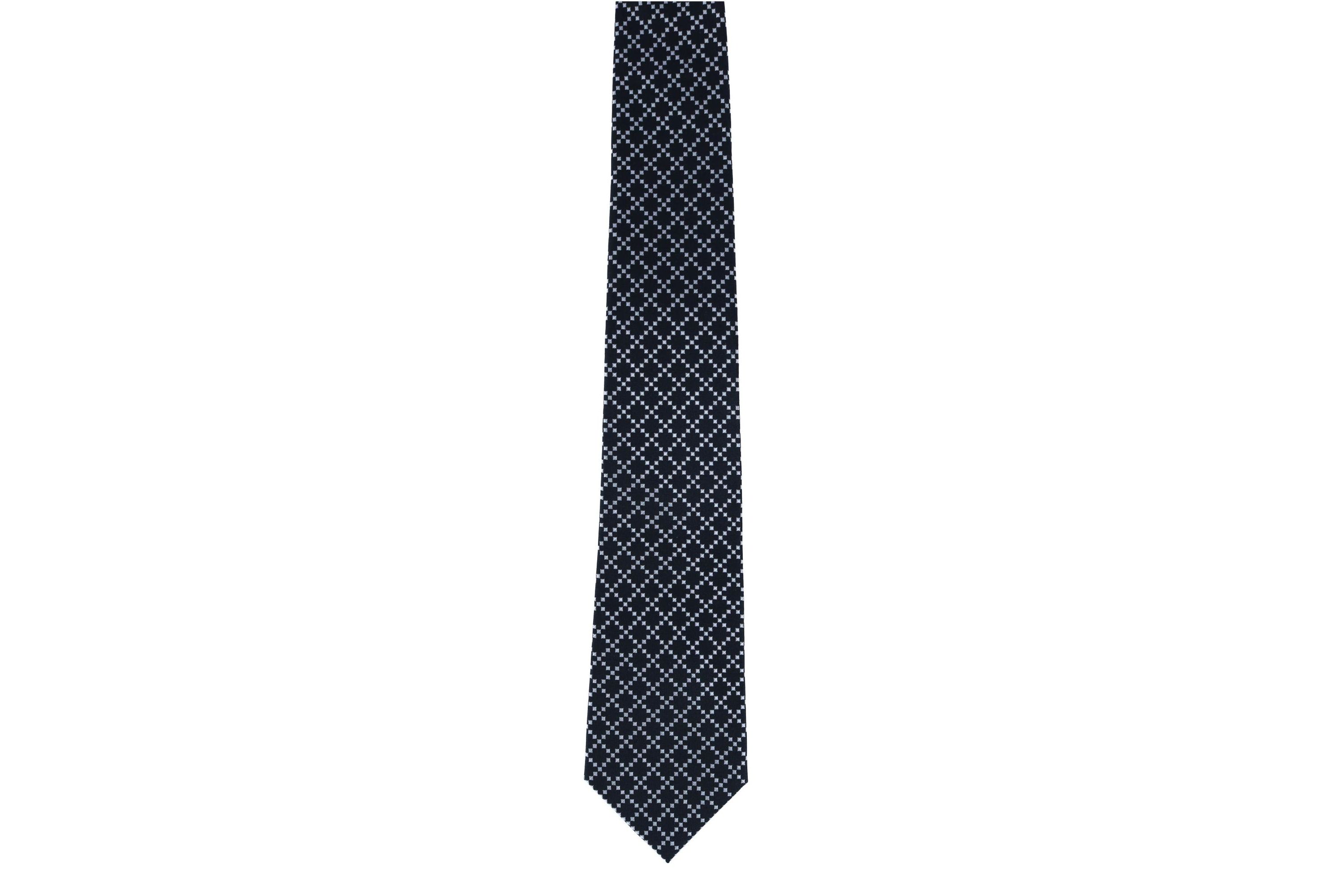 Rowan Geometric Pattern Silk Necktie