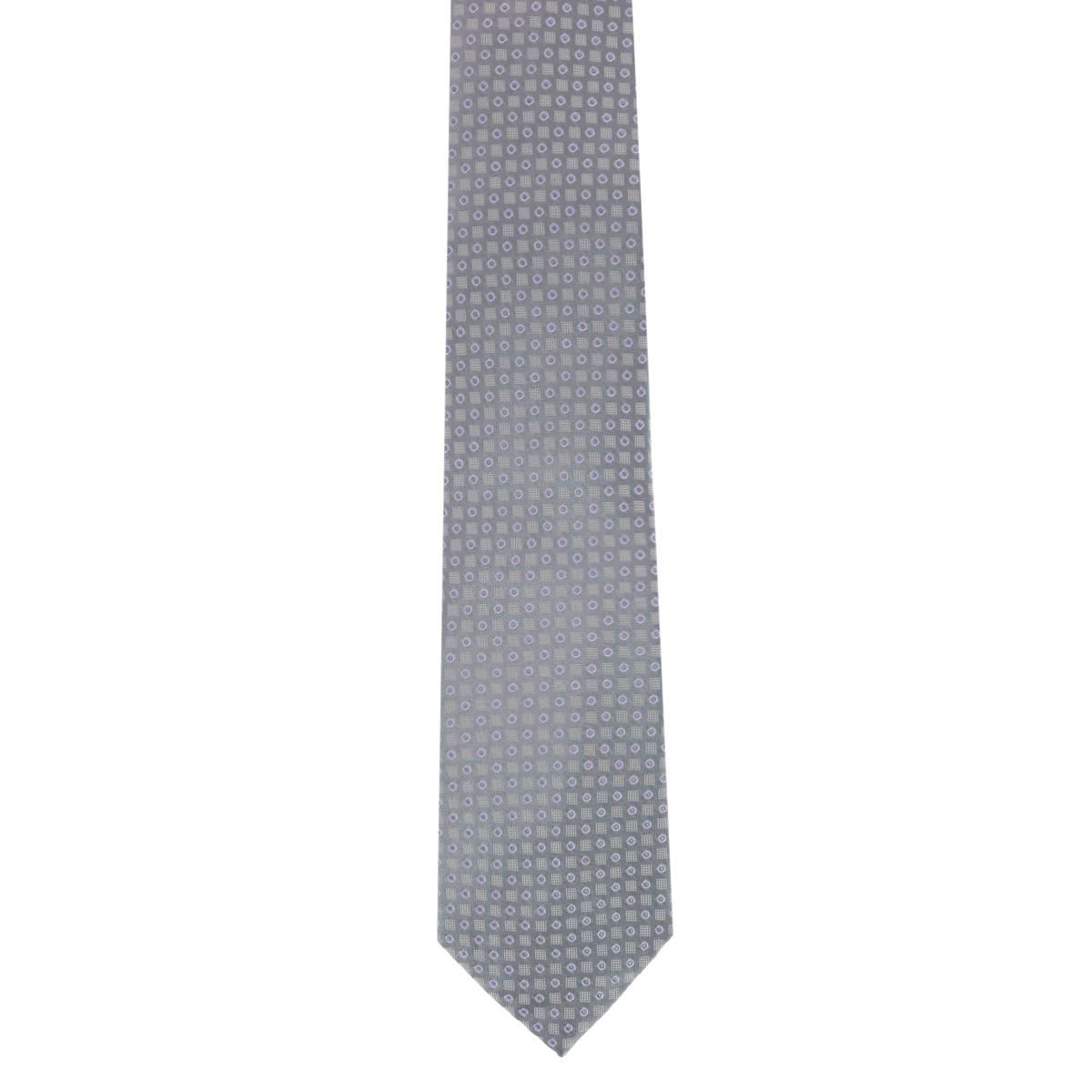 Ewing Square and Polka Dot Business Silk Necktie