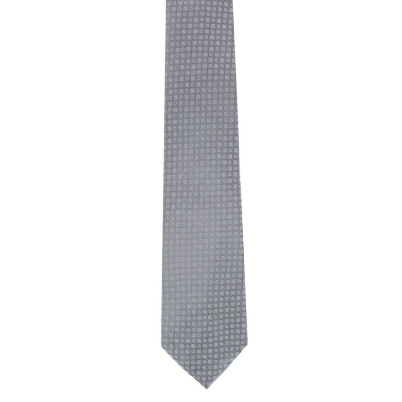 Ewing Square and Polka Dot Business Silk Necktie
