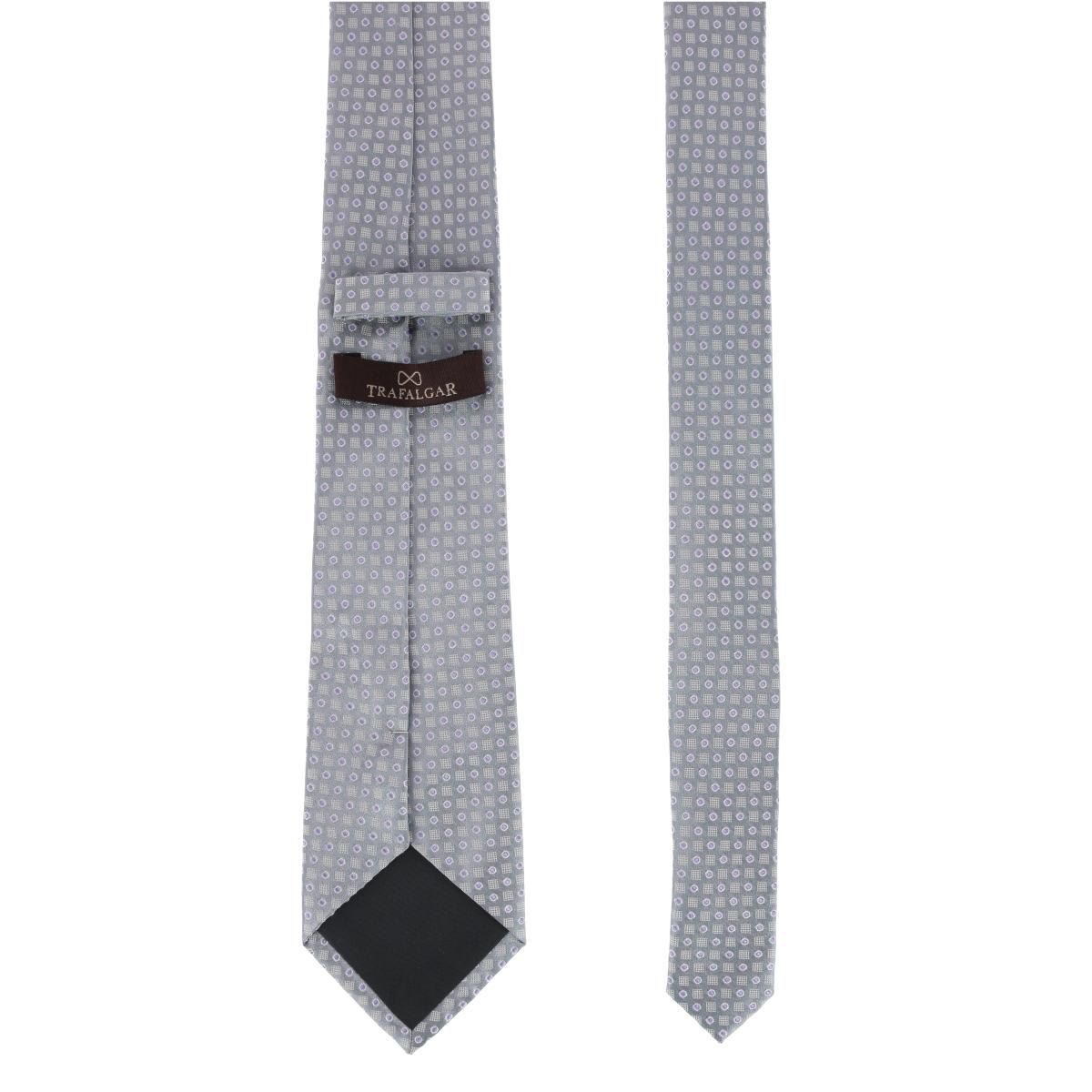 Ewing Square and Polka Dot Business Silk Necktie