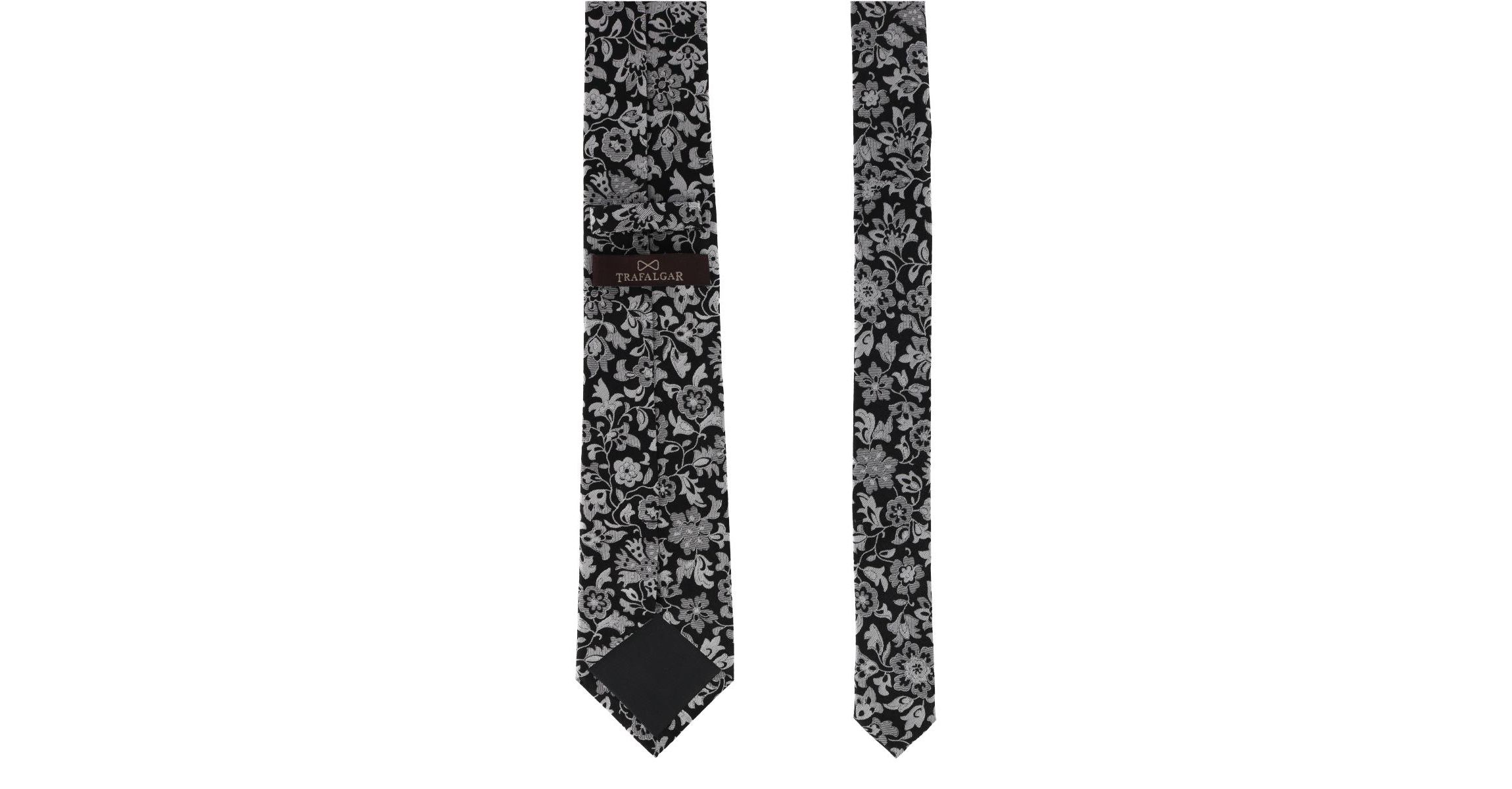 Arian Silver Floral and Vine Business Necktie