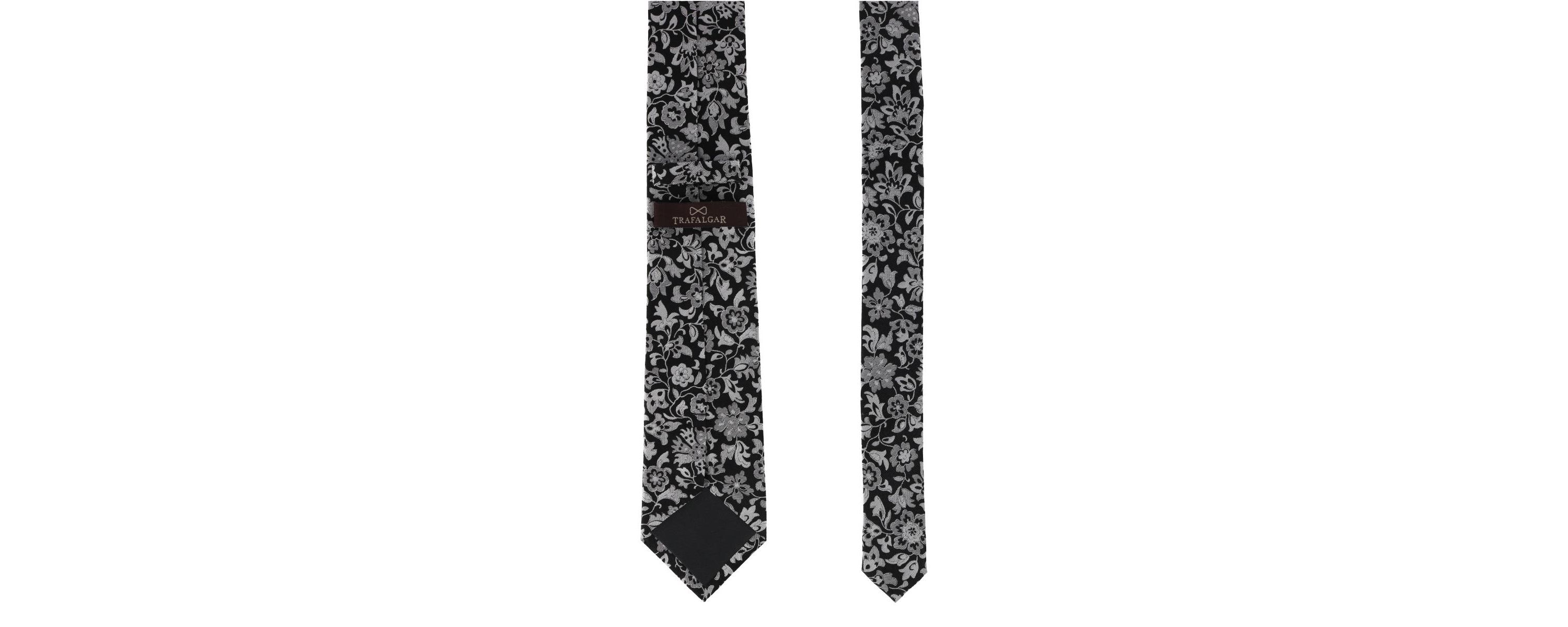 Arian Silver Floral and Vine Business Necktie