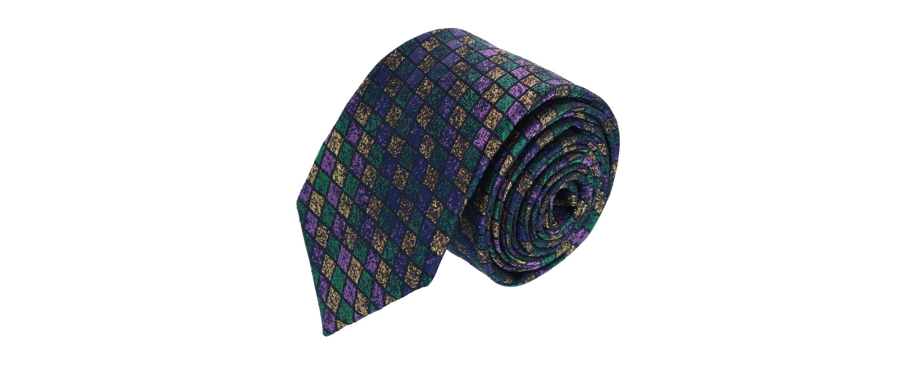 Carnival Diamond Multi-Colored Novelty Silk Necktie