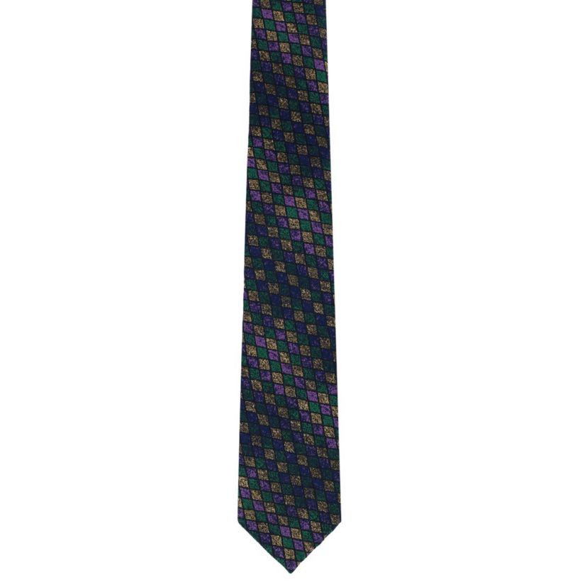 Carnival Diamond Multi-Colored Novelty Silk Necktie