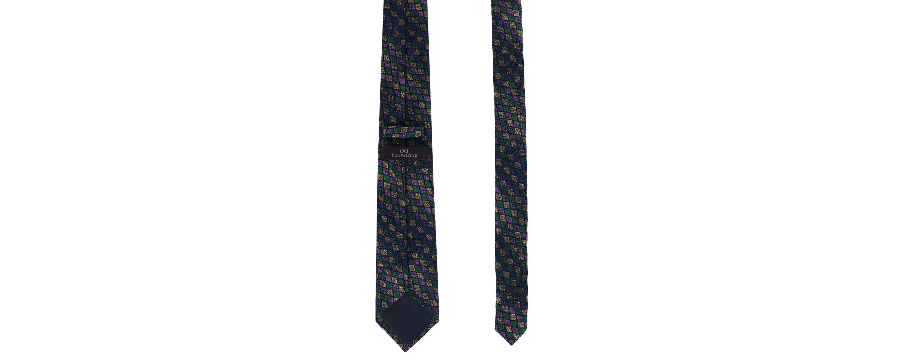 Carnival Diamond Multi-Colored Novelty Silk Necktie