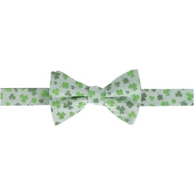 Trafalgar Men's Sutton Solid Color Silk Brace and Bow Tie Combo, Ivory