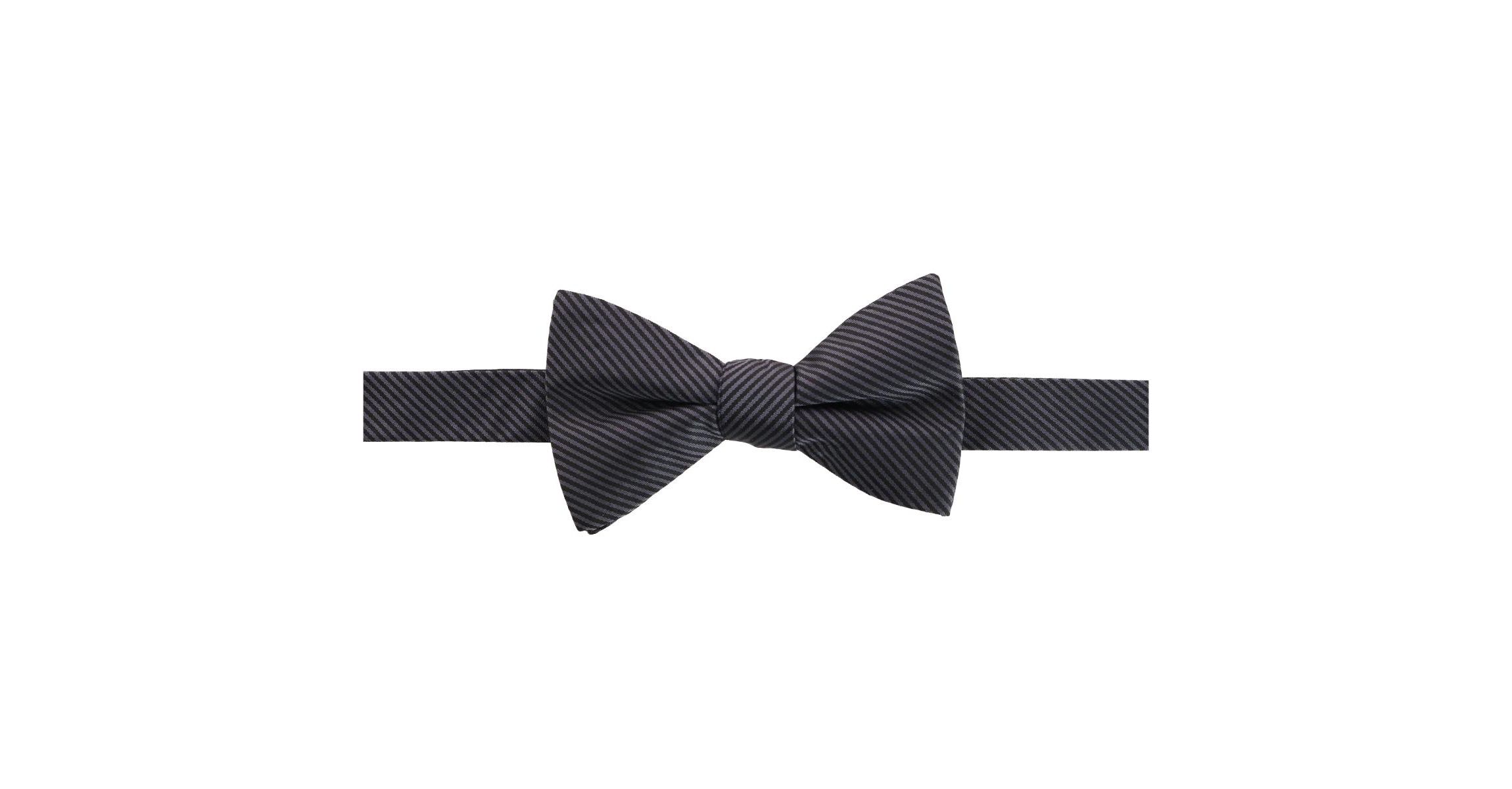 Leyton Diagonal Lined Tone on Tone Silk Bow Tie