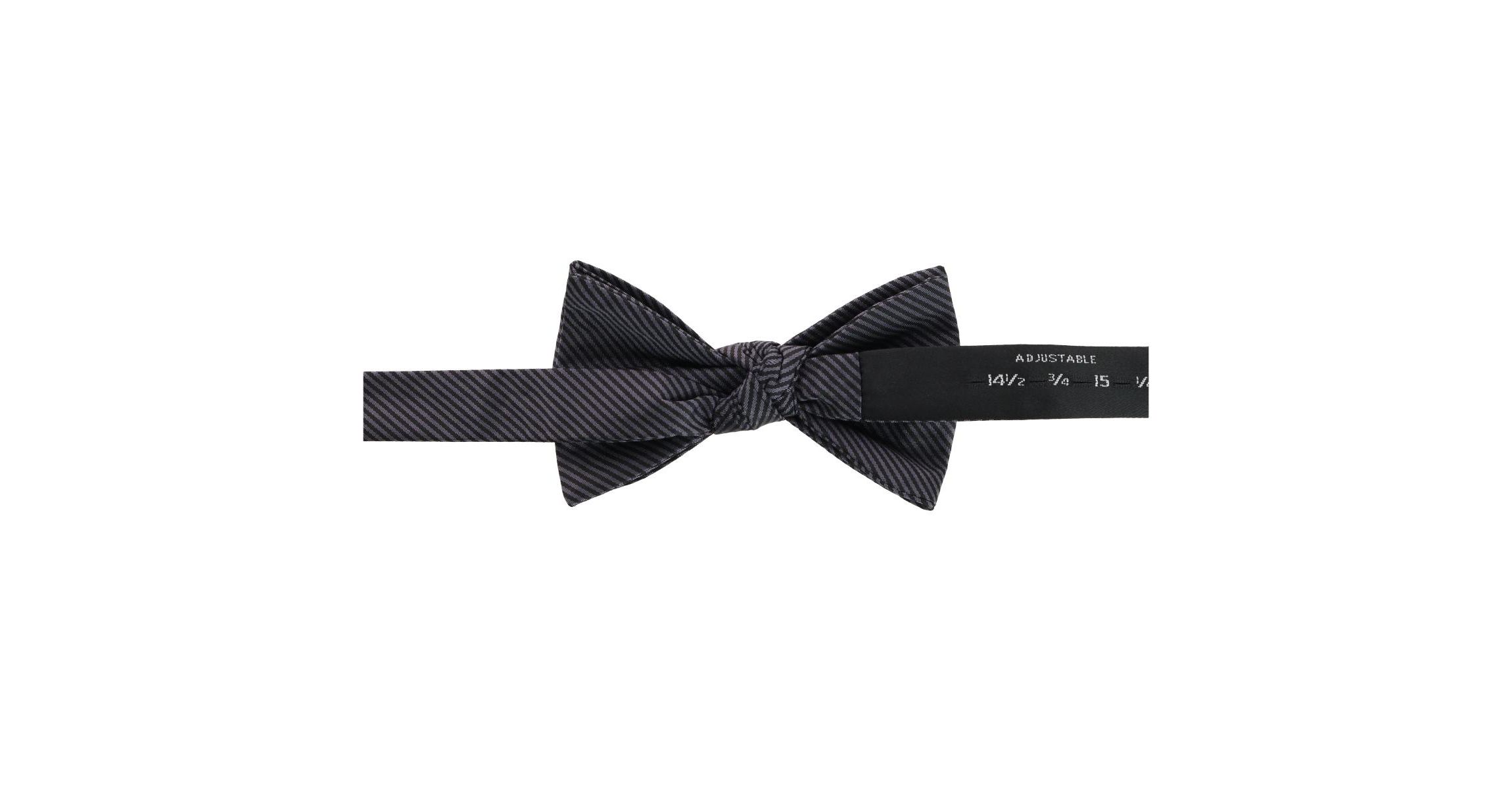 Leyton Diagonal Lined Tone on Tone Silk Bow Tie
