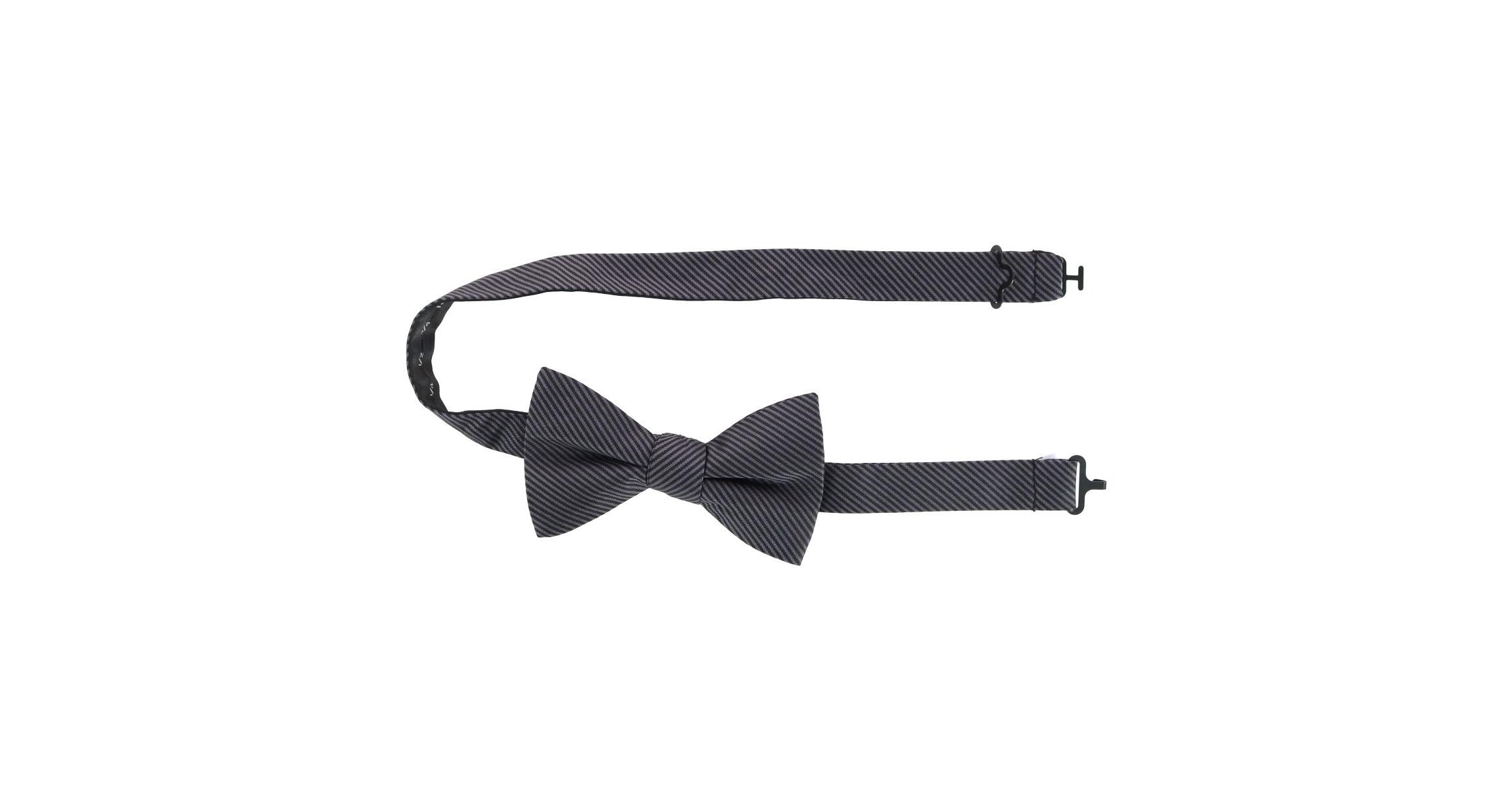 Leyton Diagonal Lined Tone on Tone Silk Bow Tie