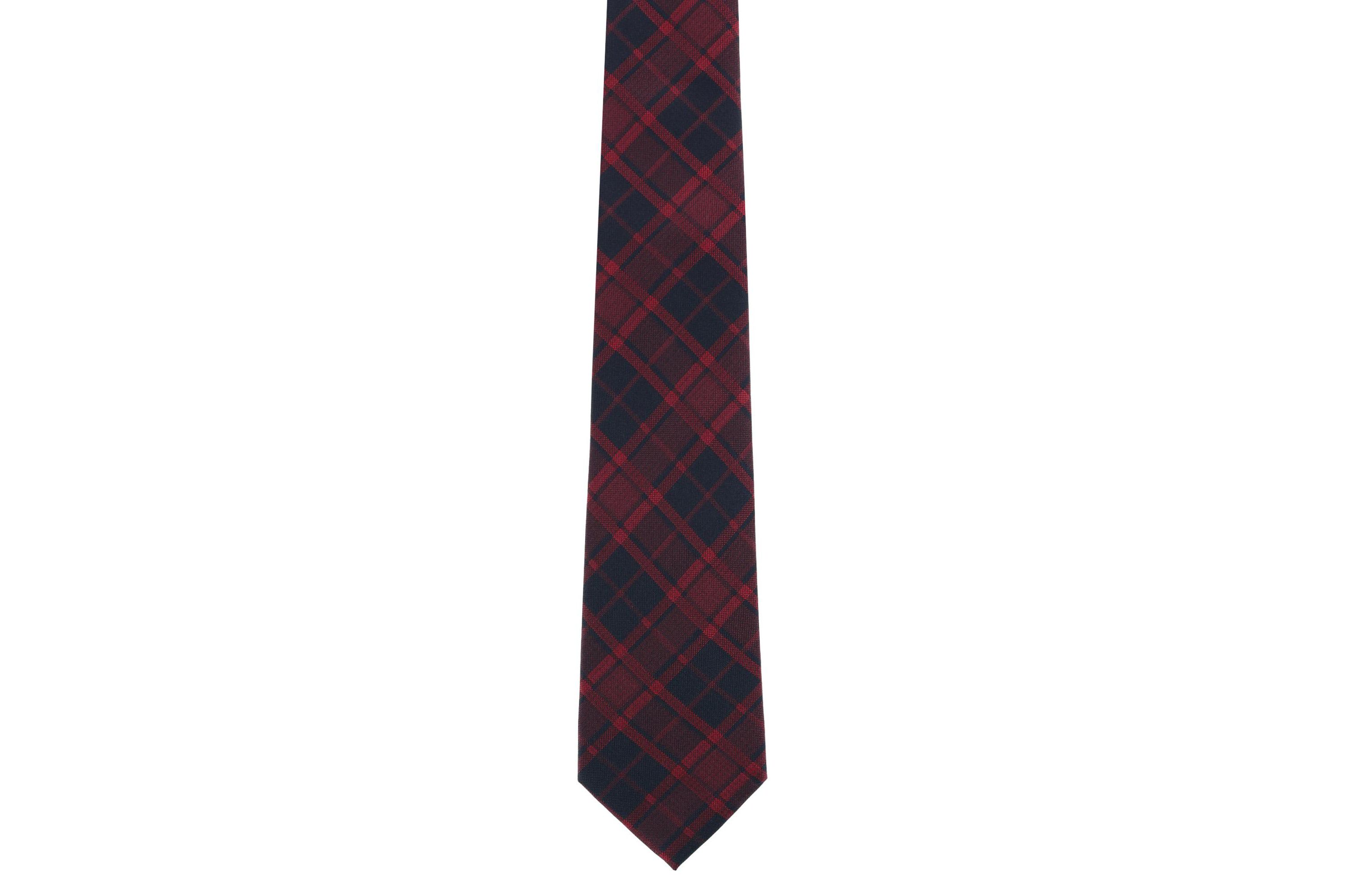 Kincade Red Blackwatch Plaid Silk Necktie