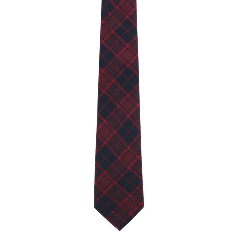 Kincade Red Blackwatch Plaid Silk Necktie