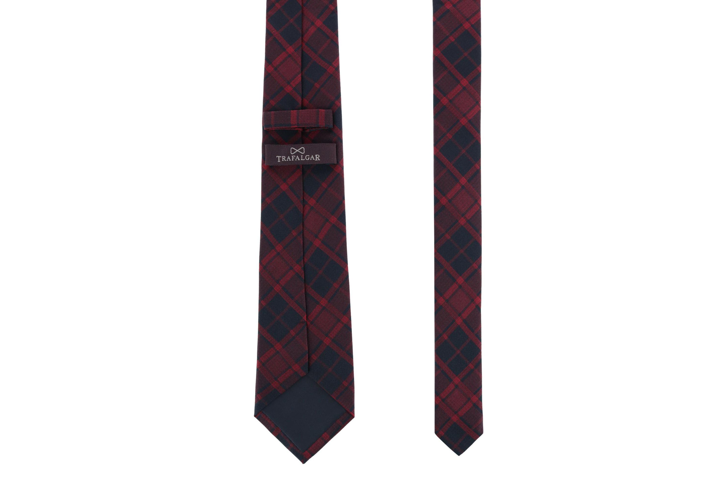 Kincade Red Blackwatch Plaid Silk Necktie